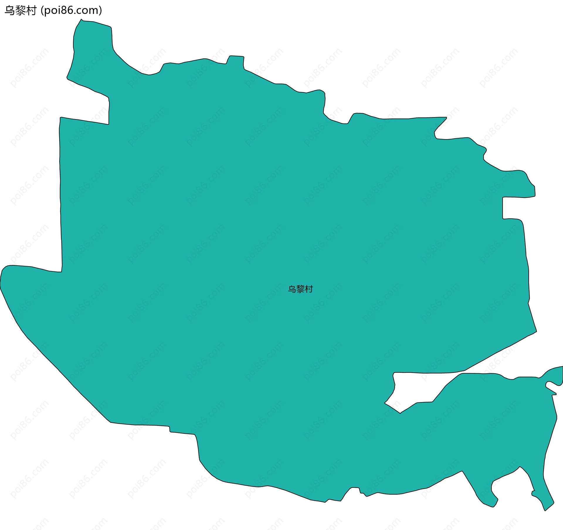 乌黎村边界地图