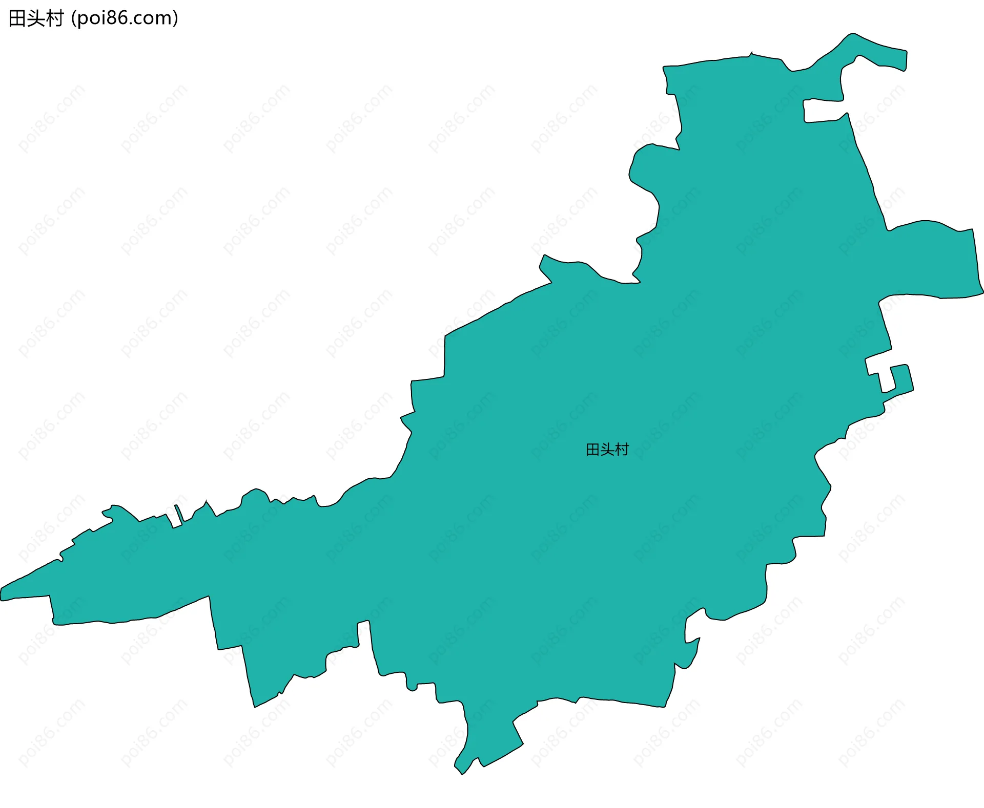 田头村边界地图