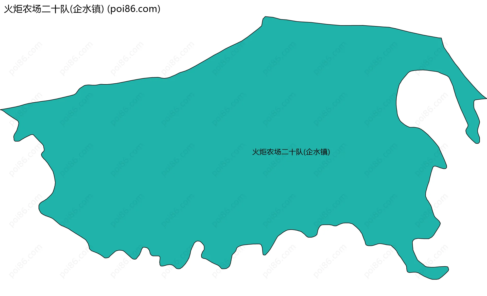 火炬农场二十队(企水镇)边界地图