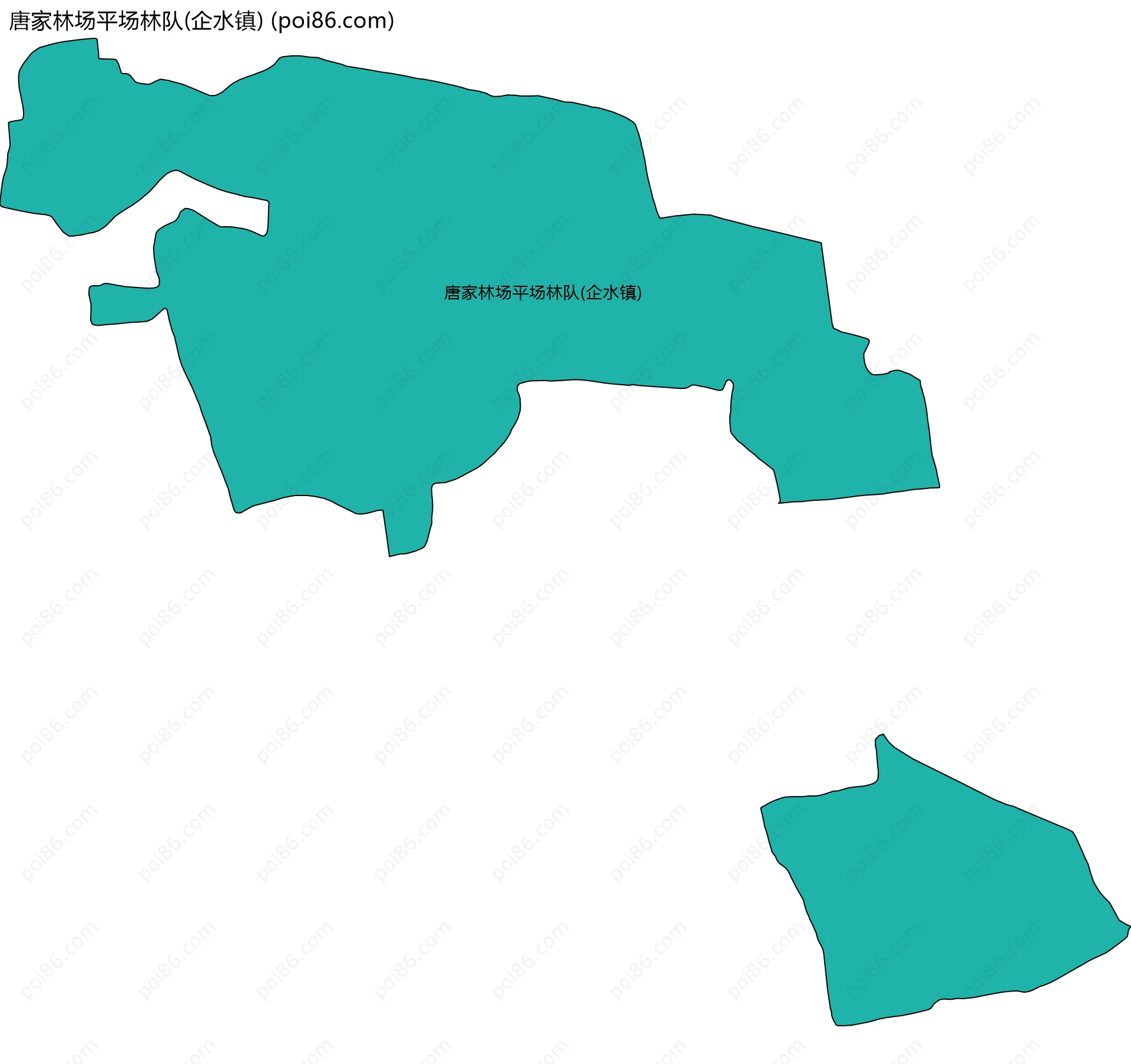 唐家林场平场林队(企水镇)边界地图