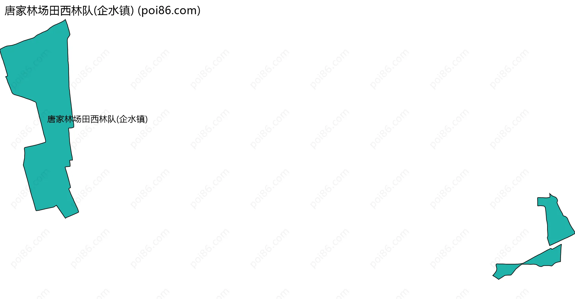 唐家林场田西林队(企水镇)边界地图