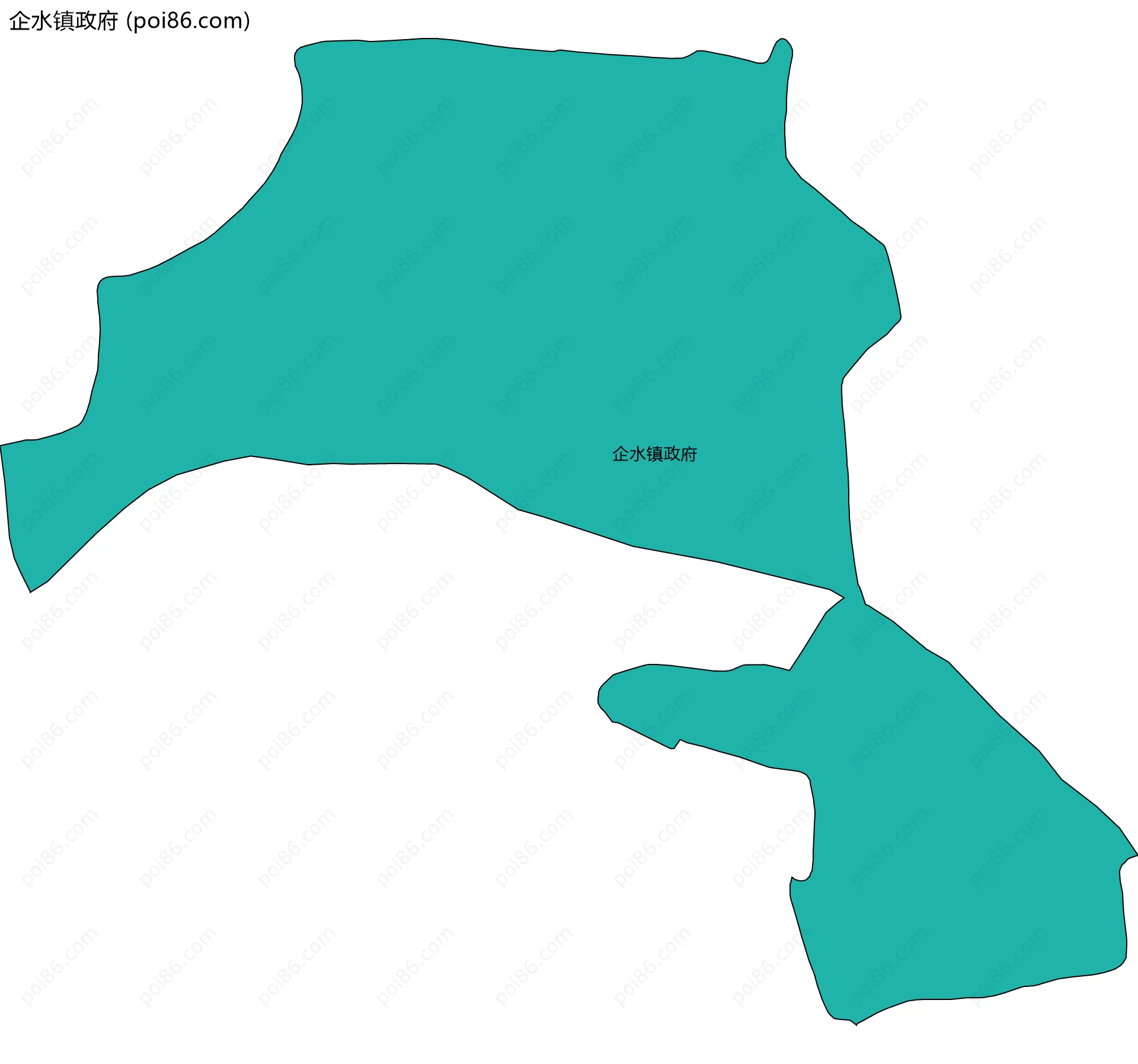 企水镇政府边界地图