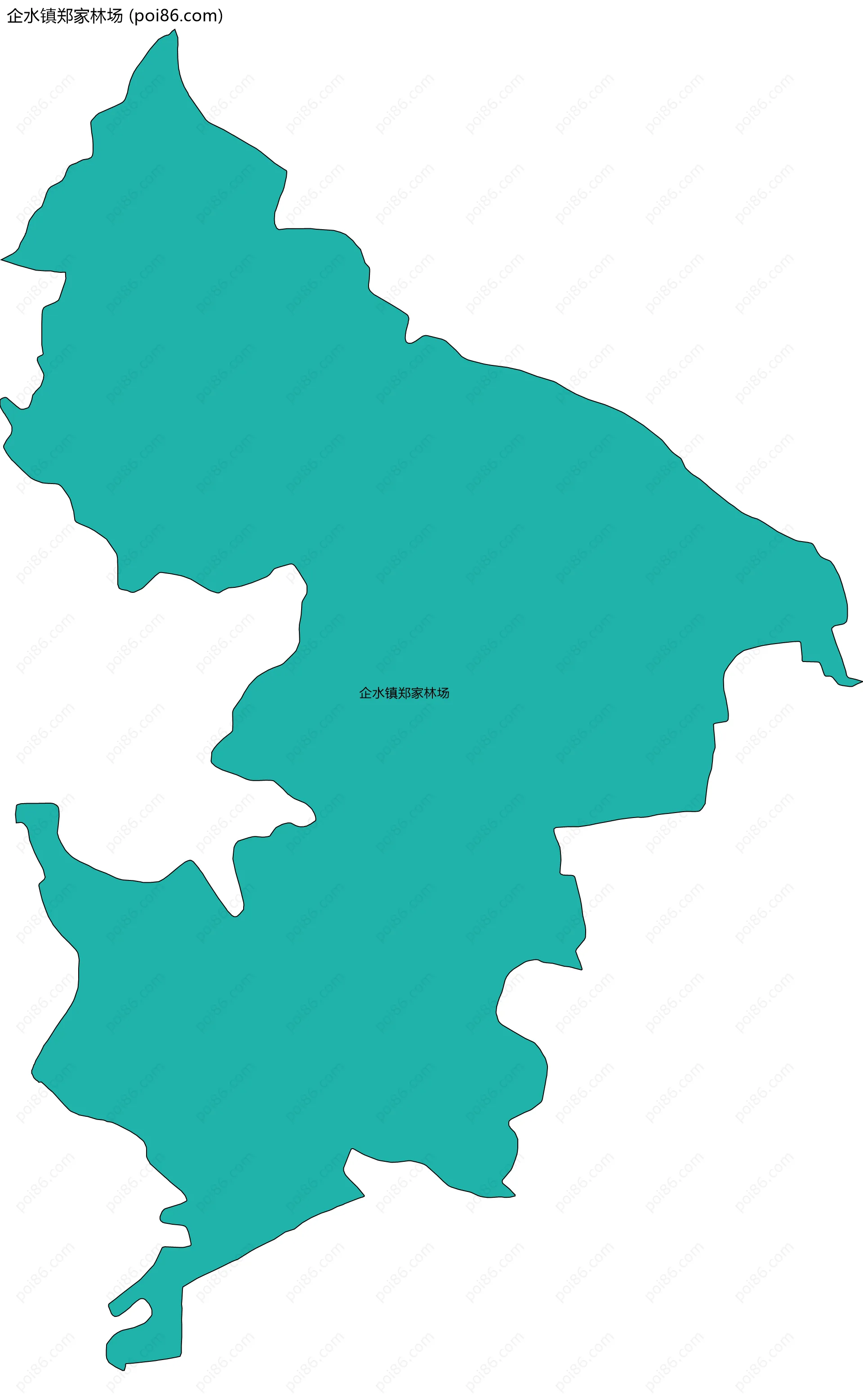 企水镇郑家林场边界地图