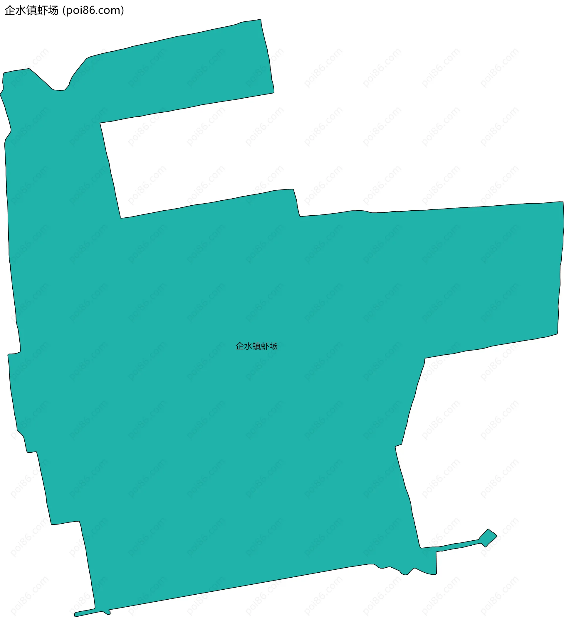 企水镇虾场边界地图