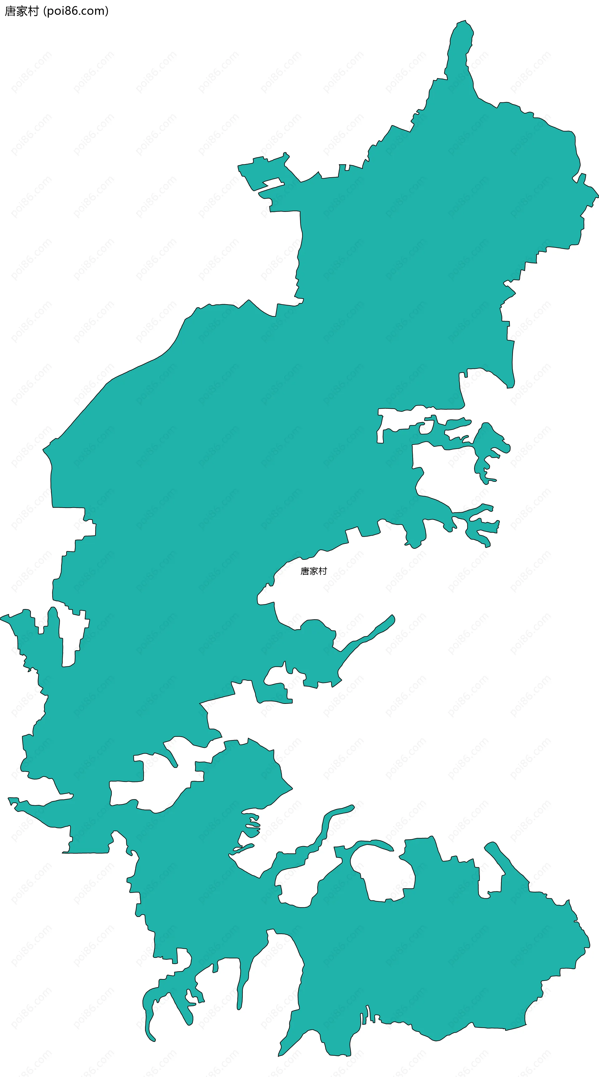 唐家村边界地图