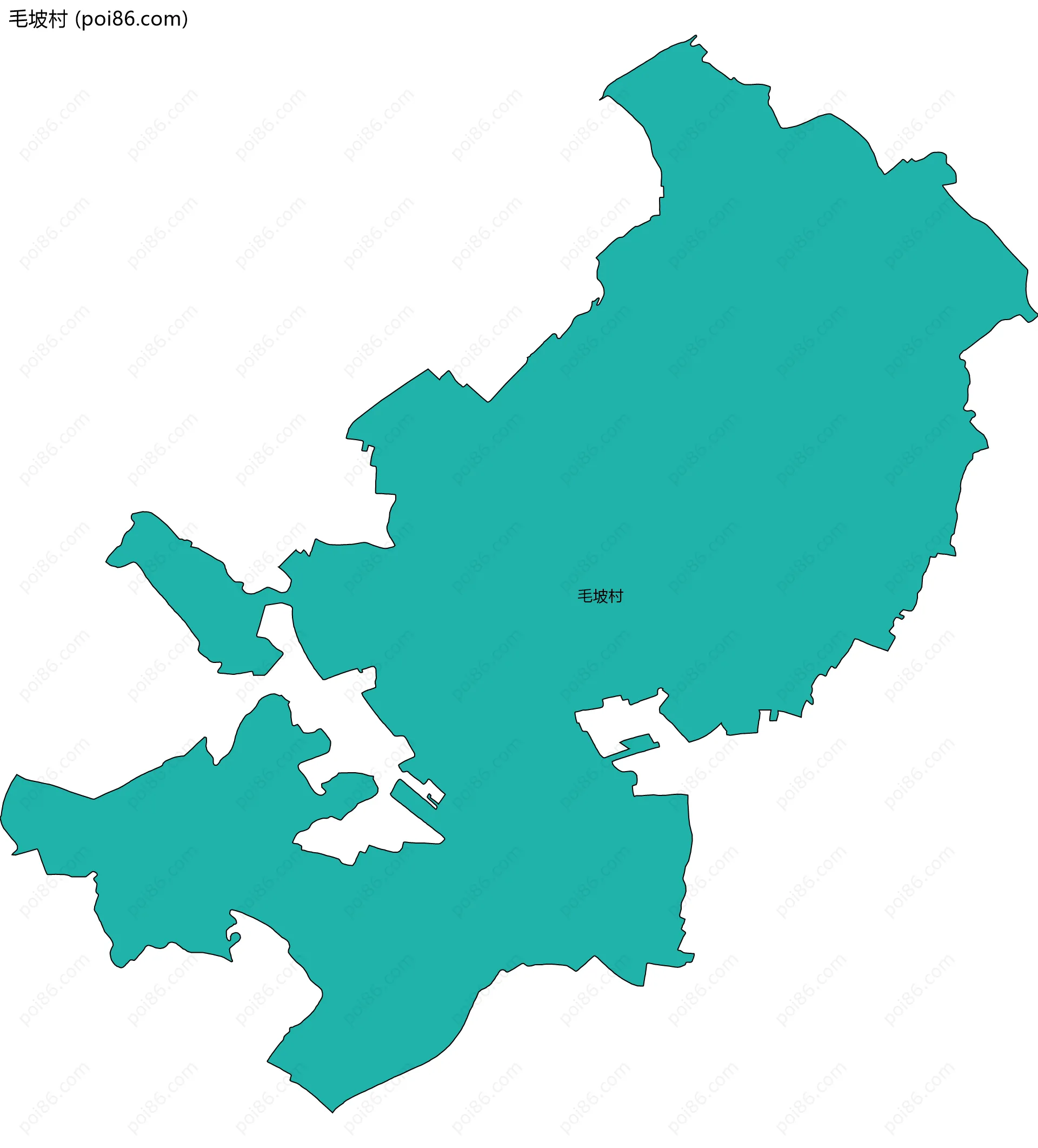 毛坡村边界地图