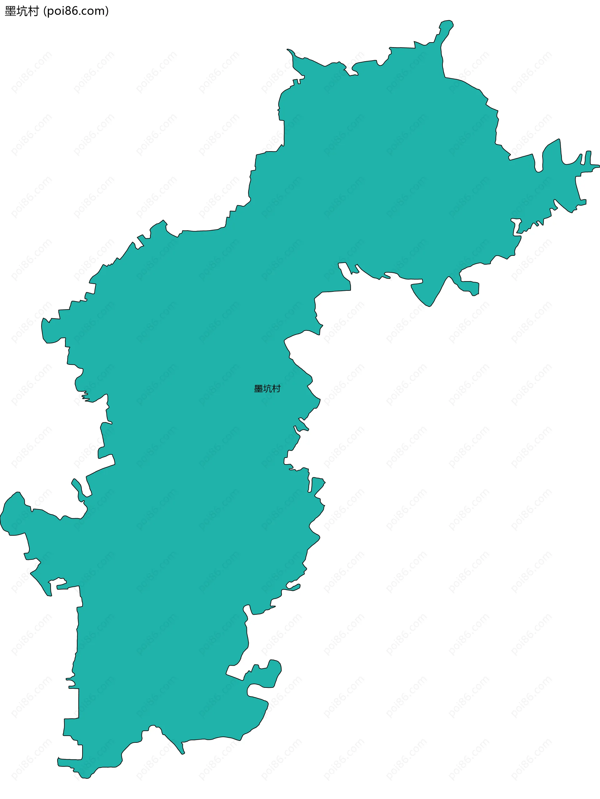 墨坑村边界地图