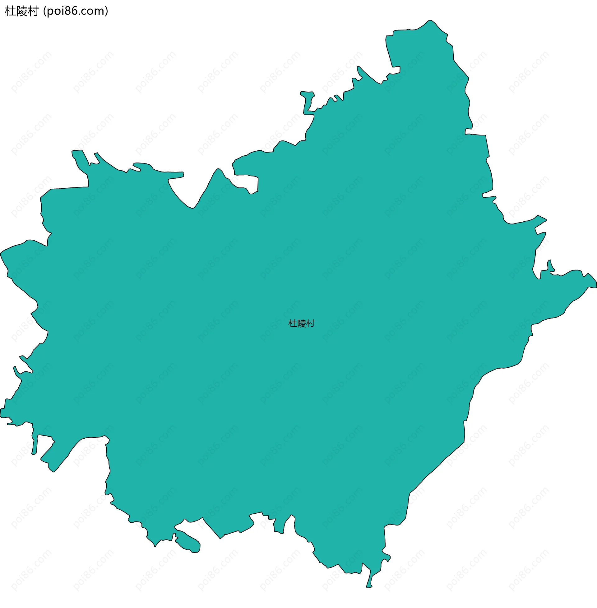 杜陵村边界地图