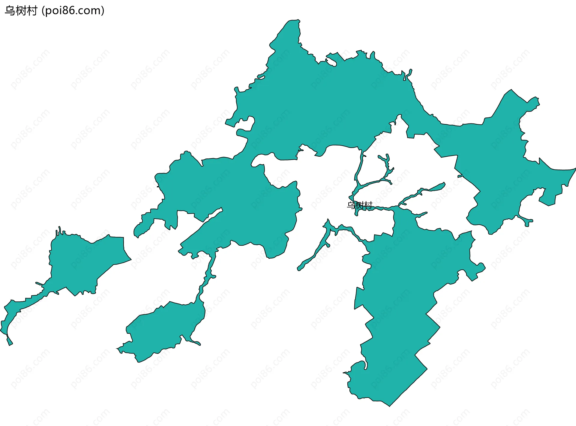 乌树村边界地图