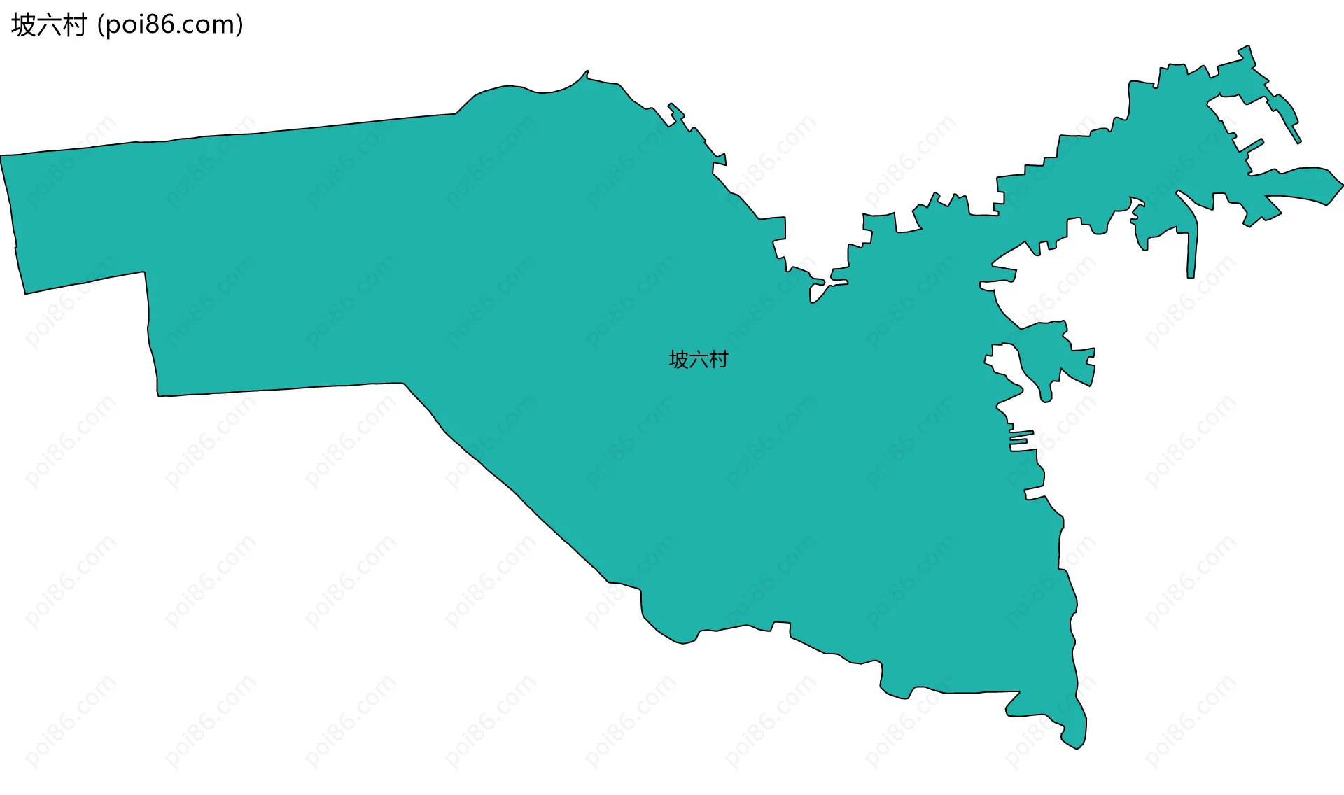 坡六村边界地图