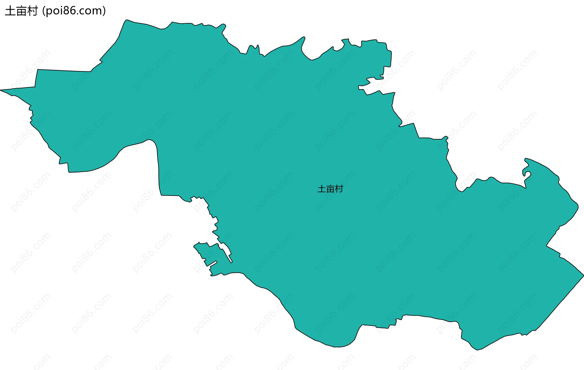 土亩村边界地图