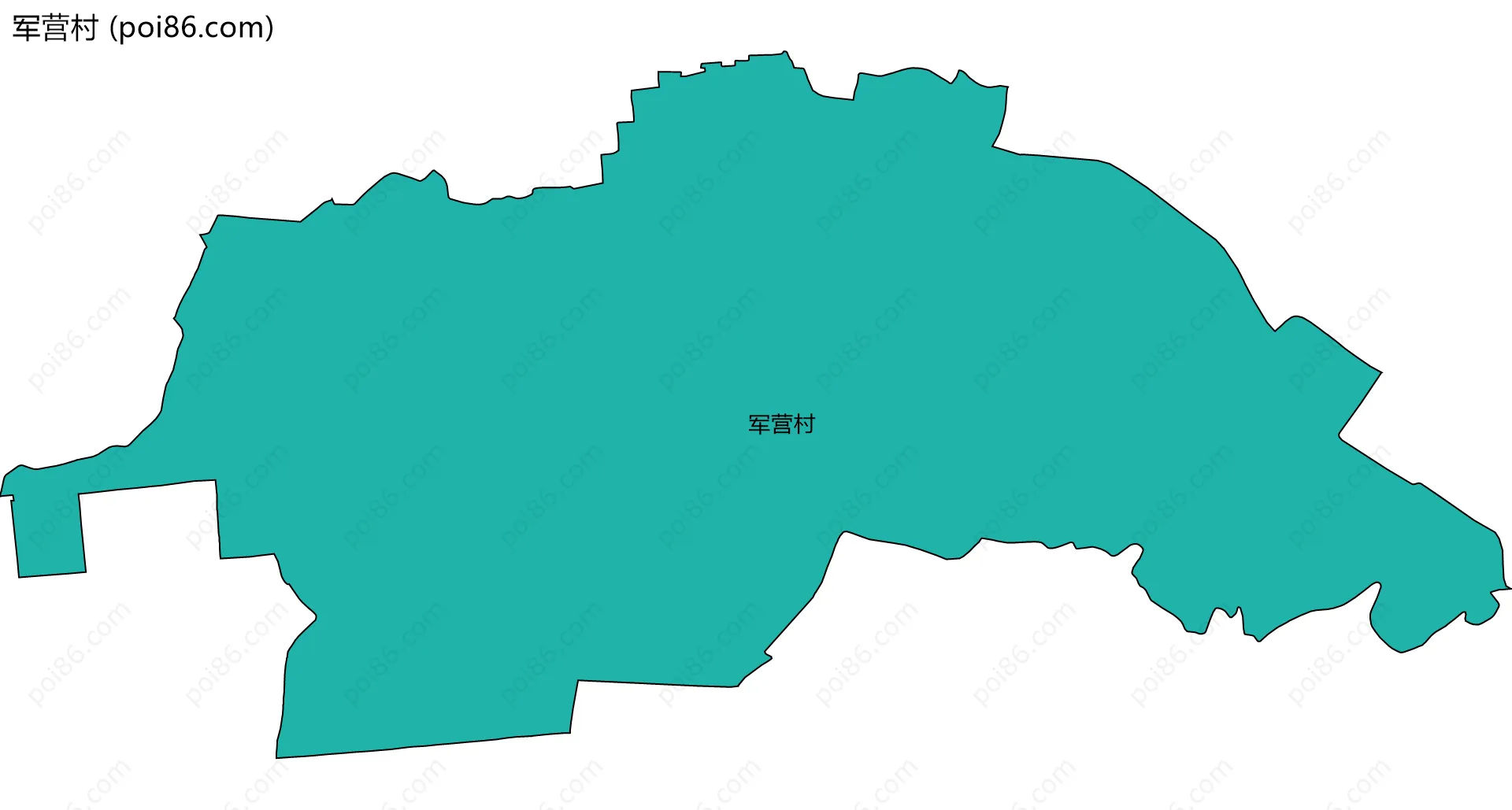 军营村边界地图