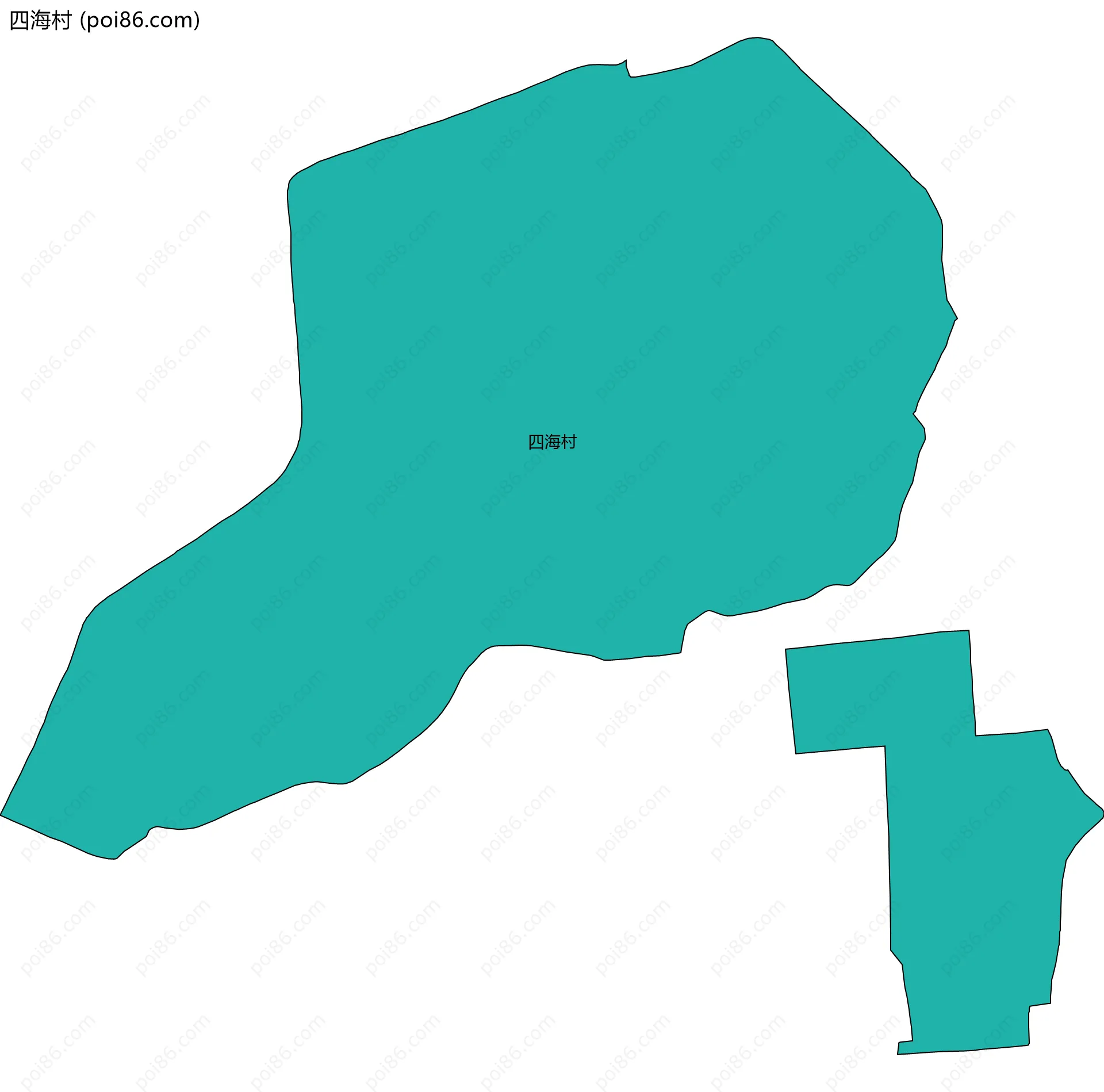 四海村边界地图