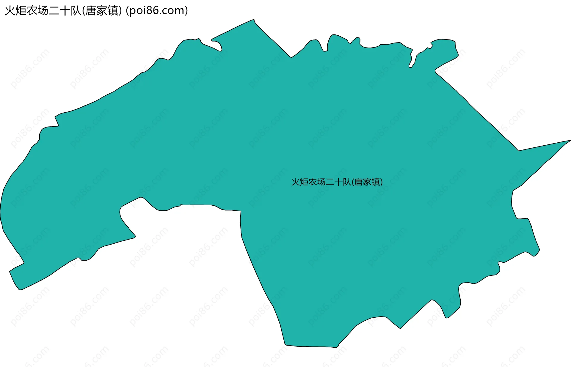 火炬农场二十队(唐家镇)边界地图