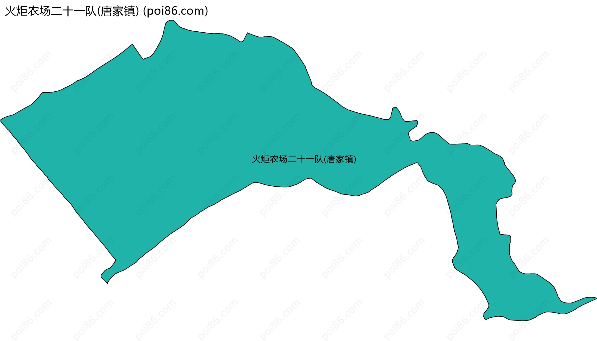 火炬农场二十一队(唐家镇)边界地图