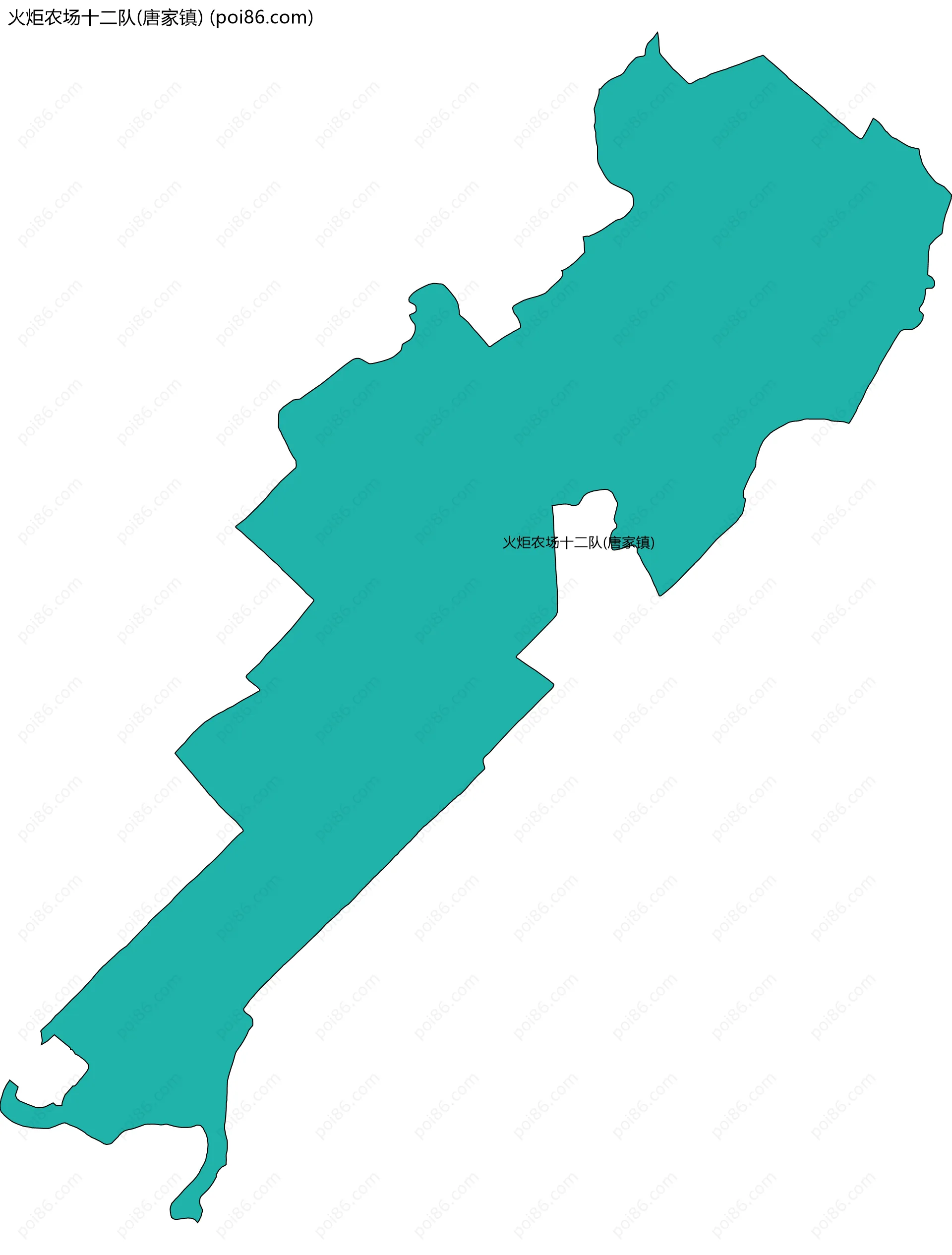 火炬农场十二队(唐家镇)边界地图