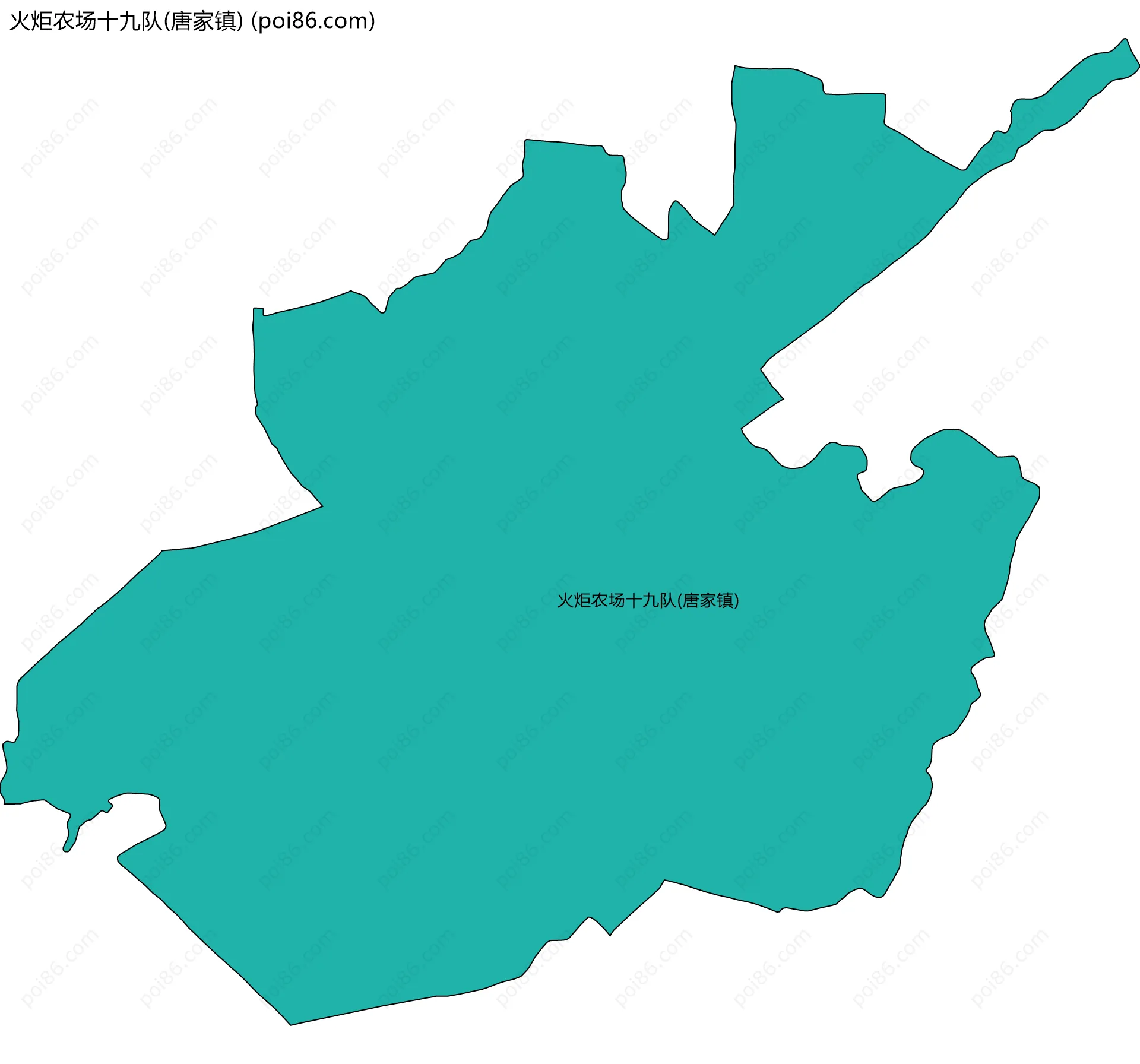 火炬农场十九队(唐家镇)边界地图