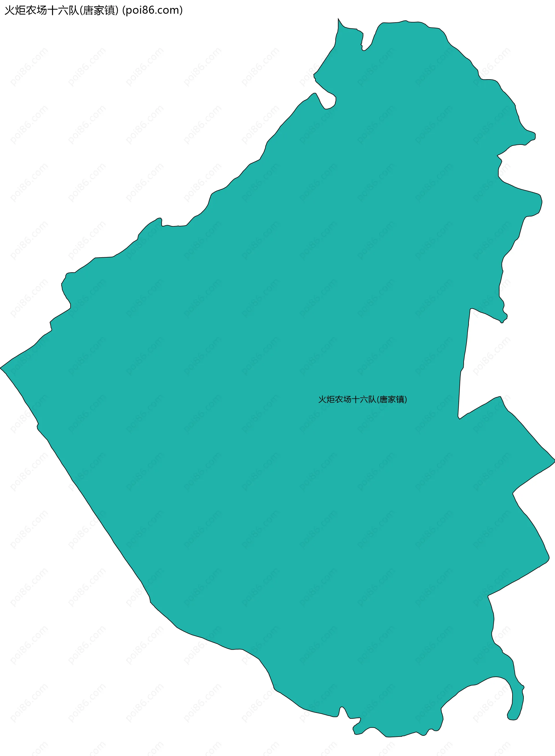 火炬农场十六队(唐家镇)边界地图