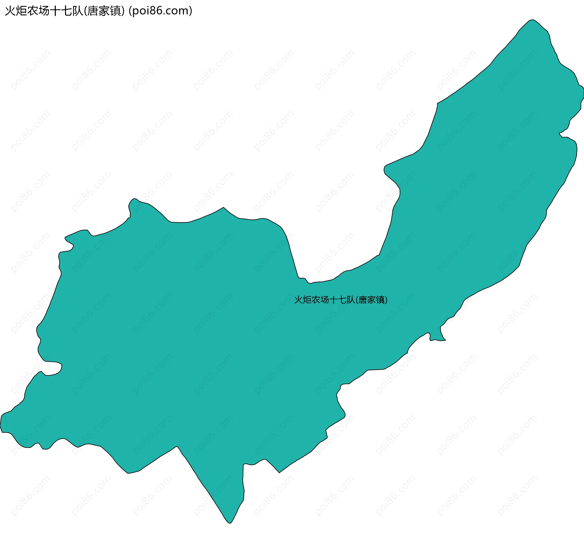 火炬农场十七队(唐家镇)边界地图