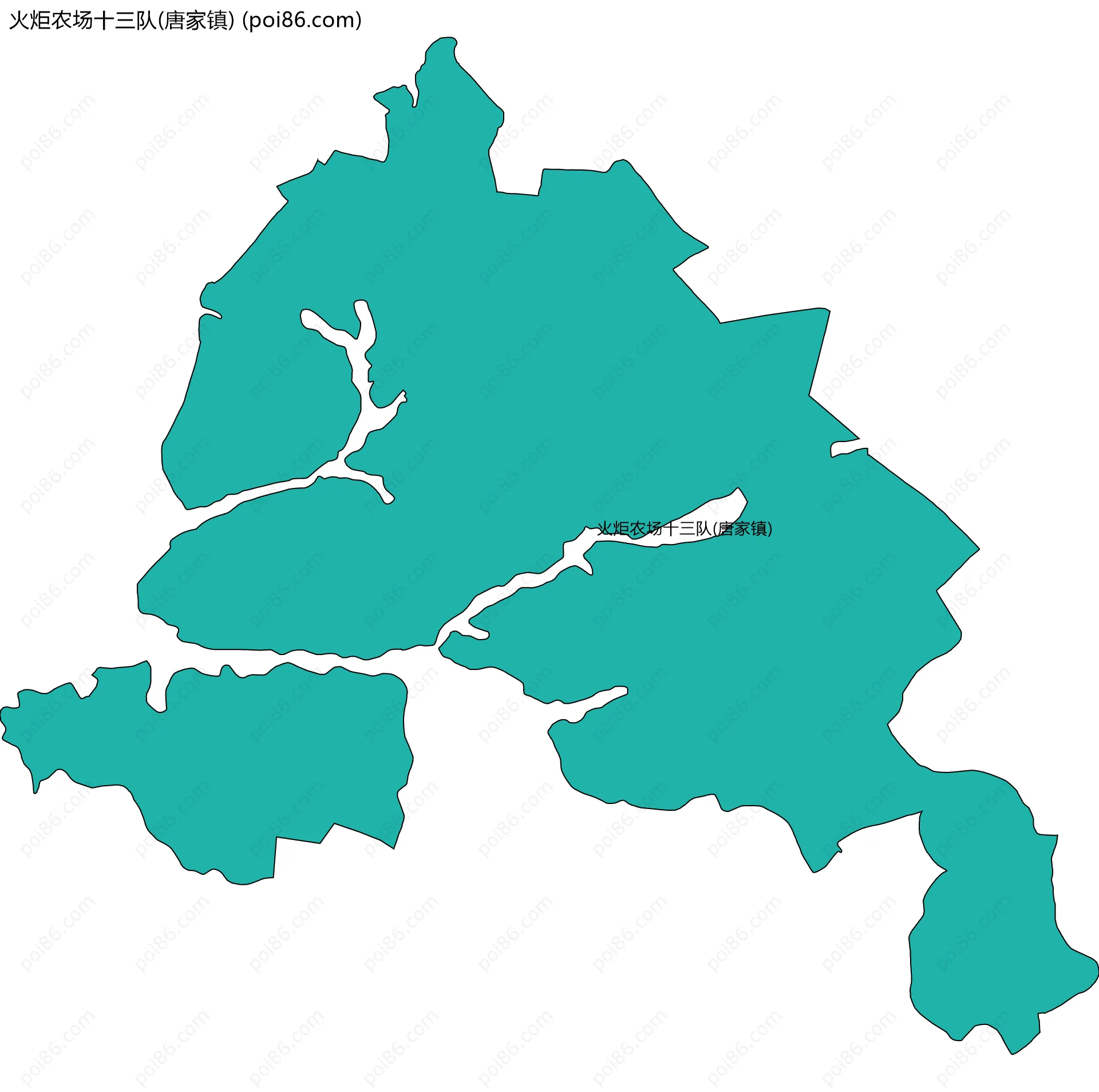 火炬农场十三队(唐家镇)边界地图