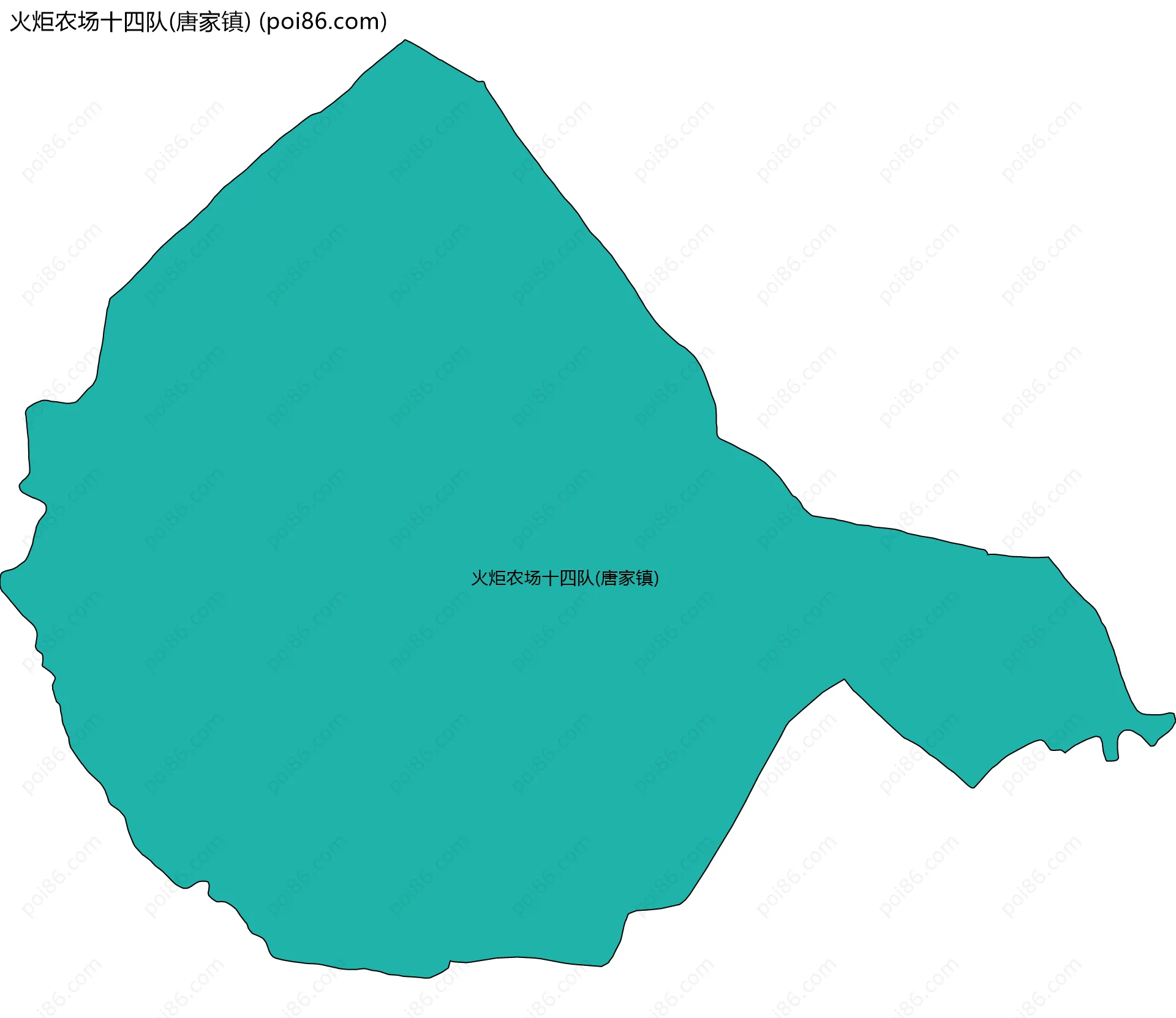 火炬农场十四队(唐家镇)边界地图