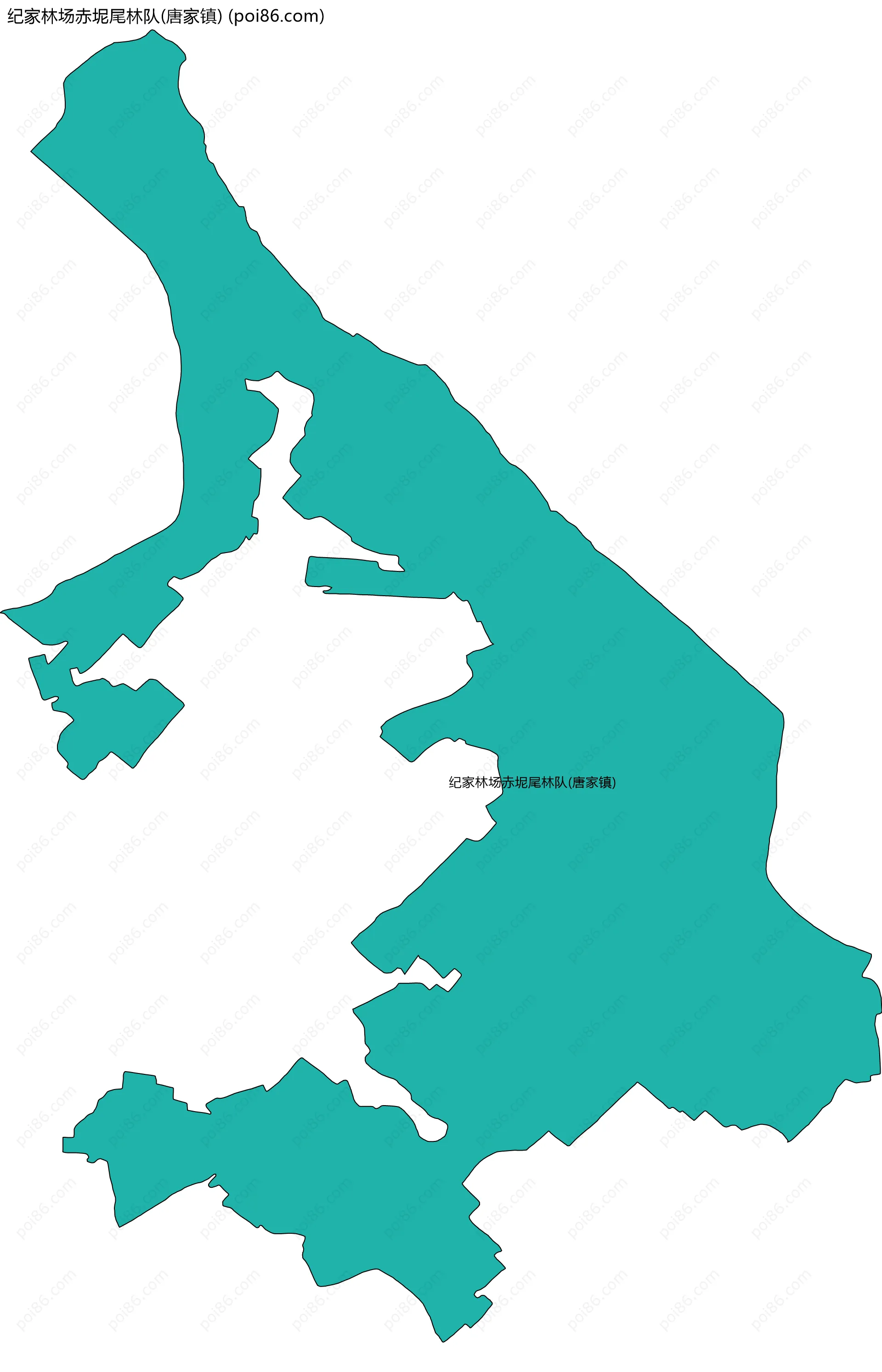 纪家林场赤坭尾林队(唐家镇)边界地图