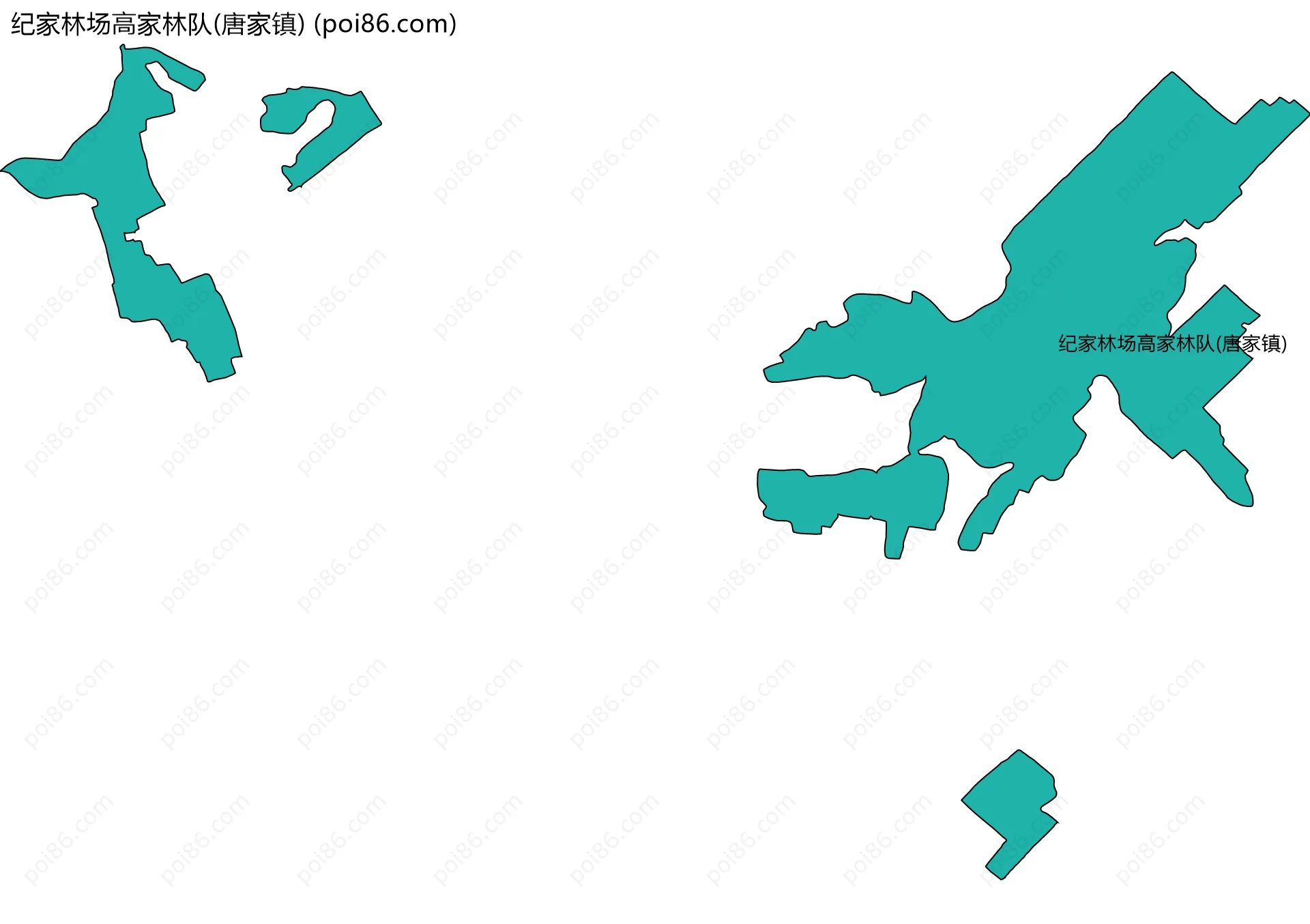 纪家林场高家林队(唐家镇)边界地图