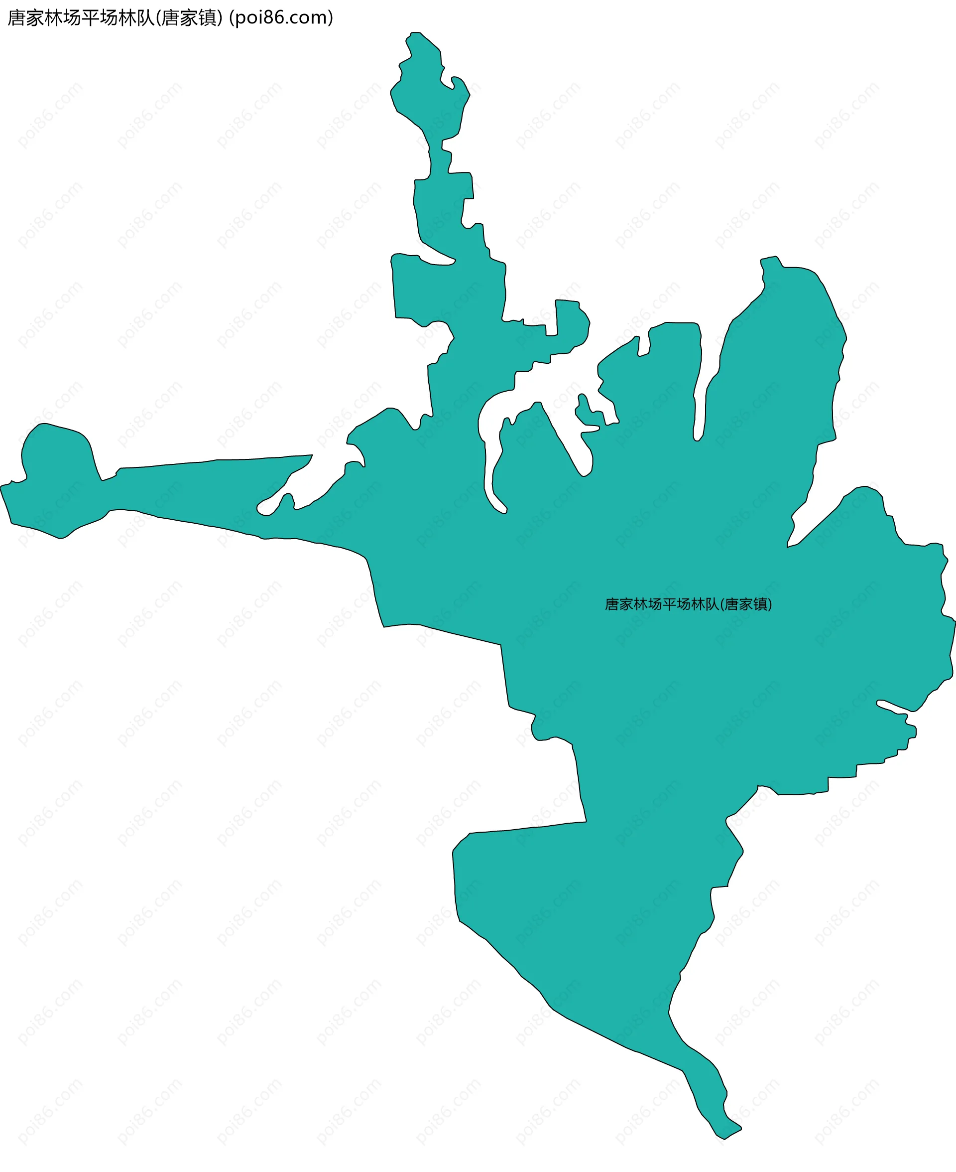 唐家林场平场林队(唐家镇)边界地图