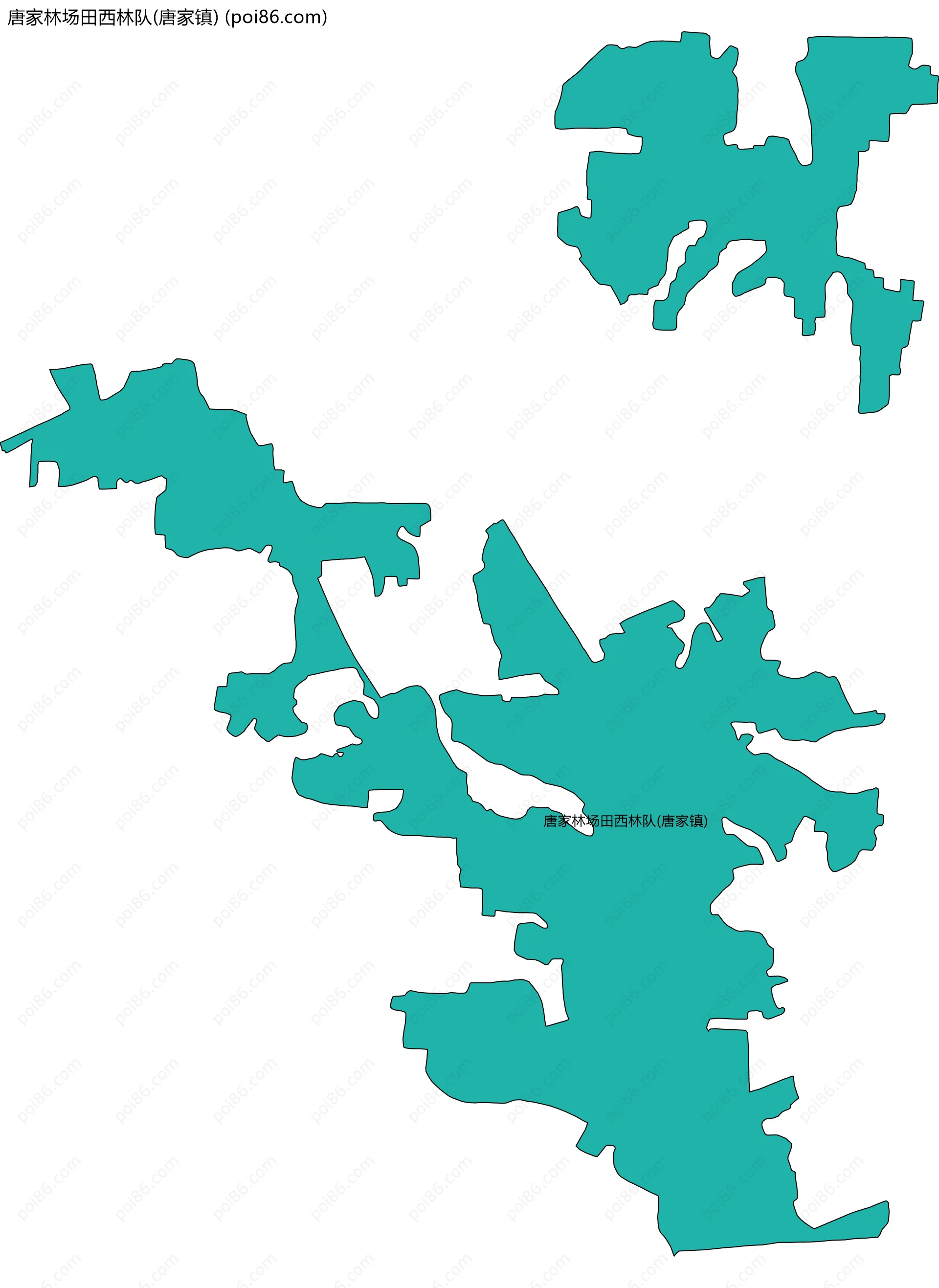 唐家林场田西林队(唐家镇)边界地图