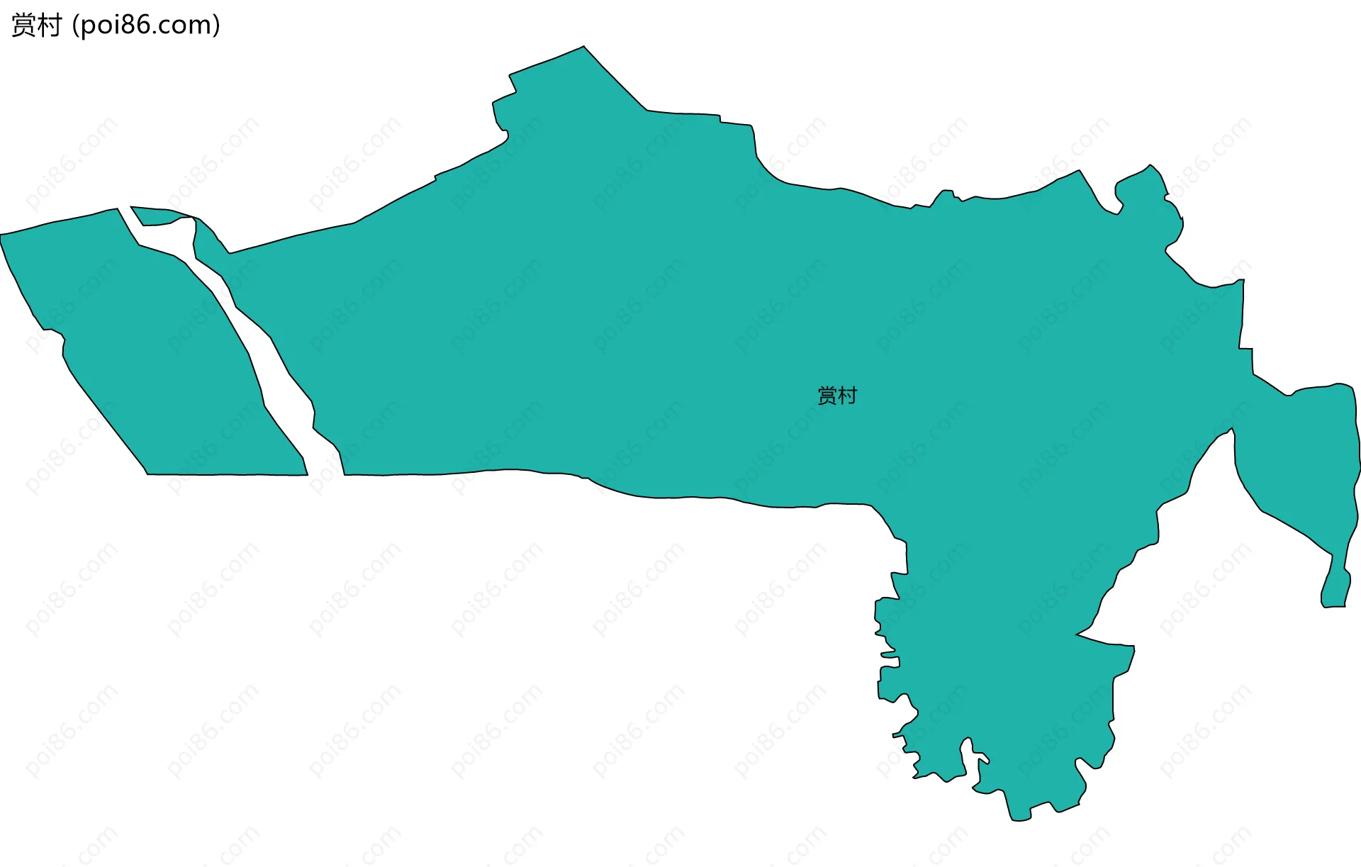 赏村边界地图