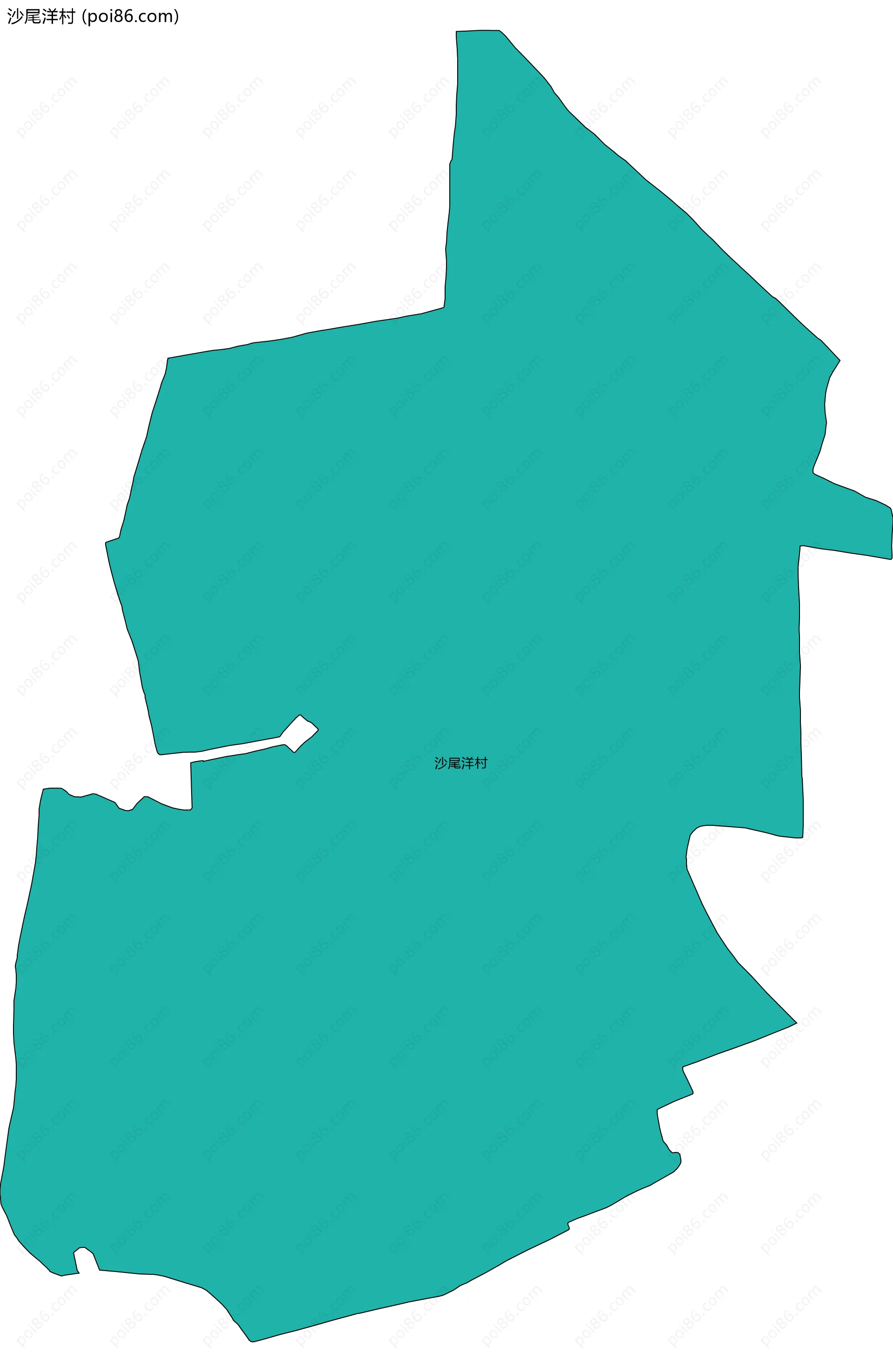 沙尾洋村边界地图