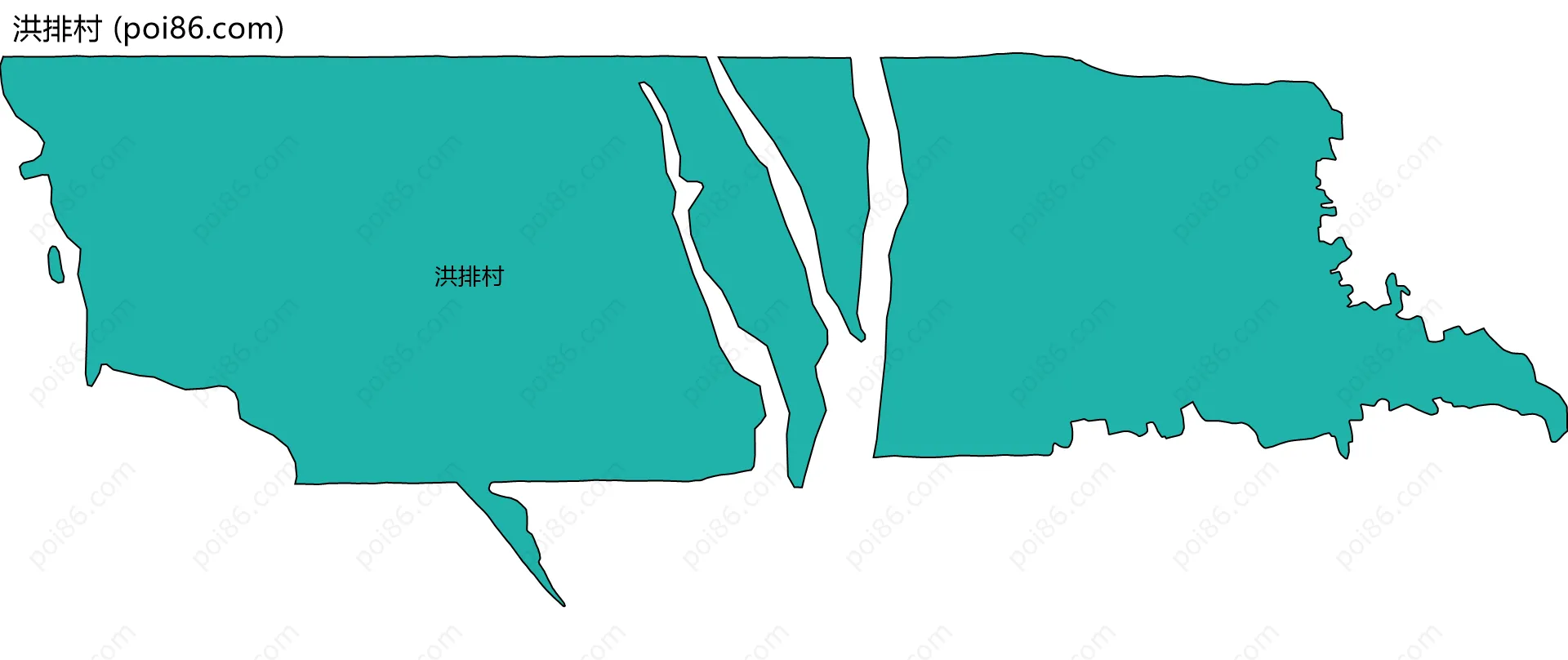 洪排村边界地图
