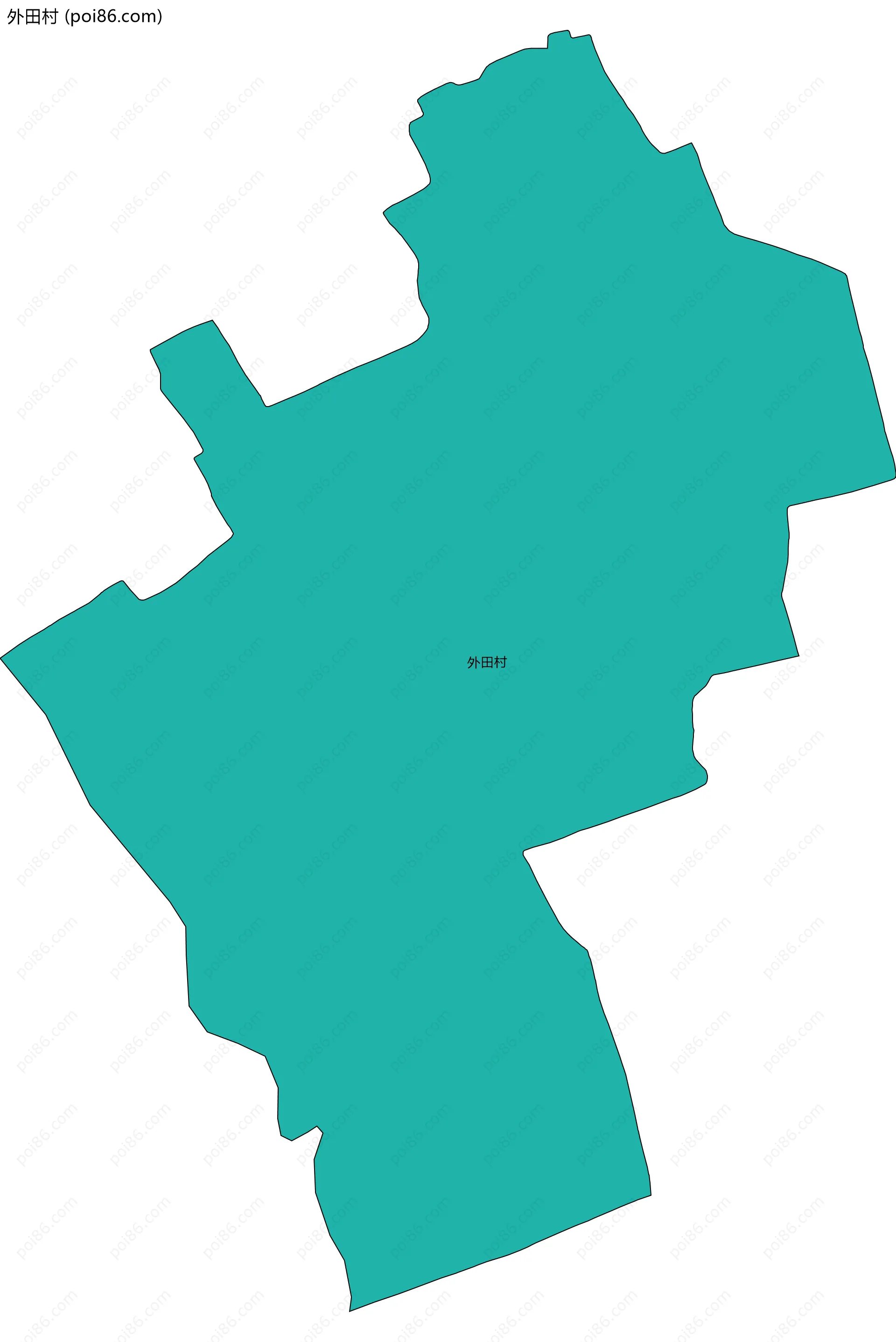 外田村边界地图