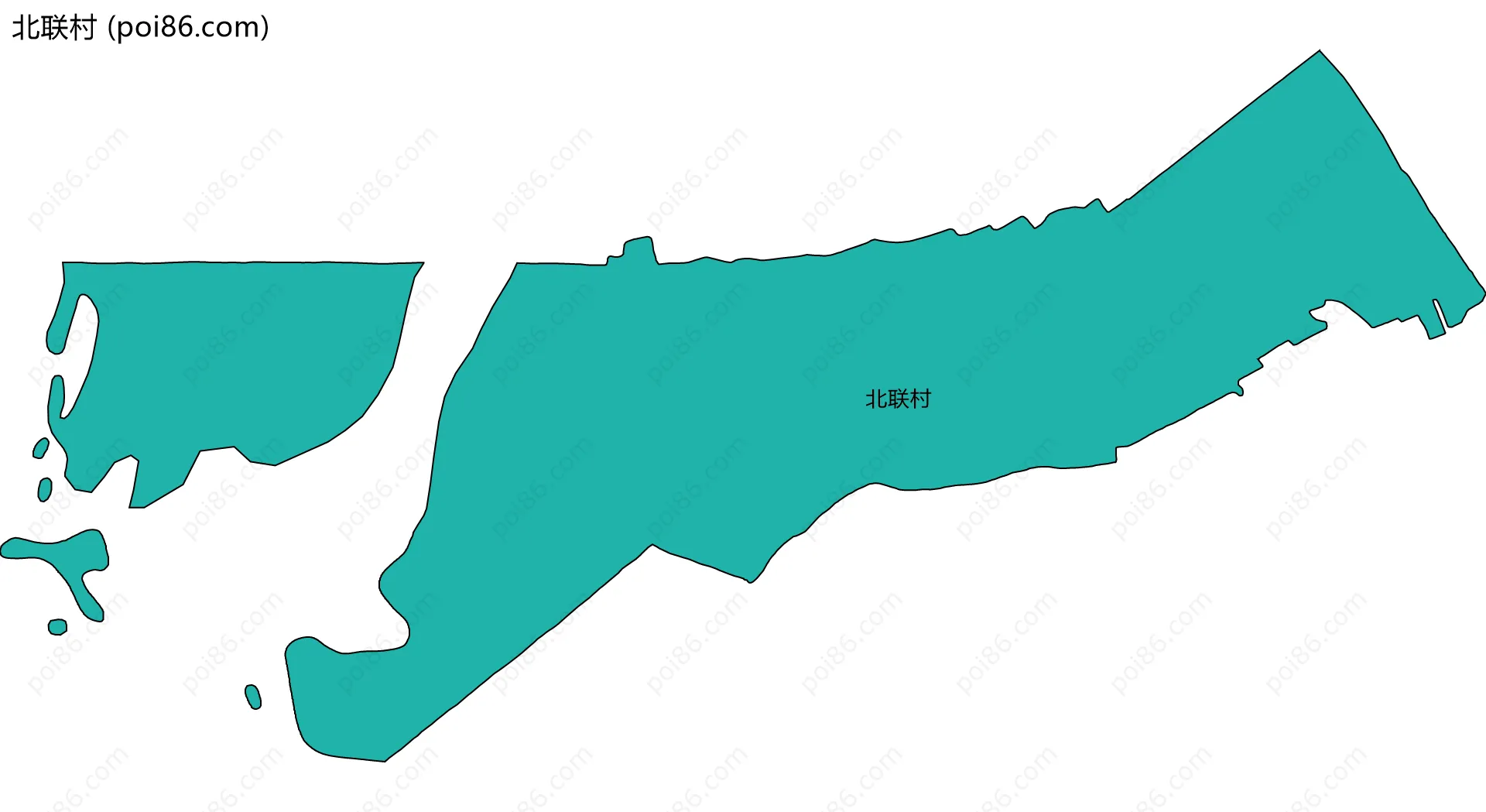 北联村边界地图