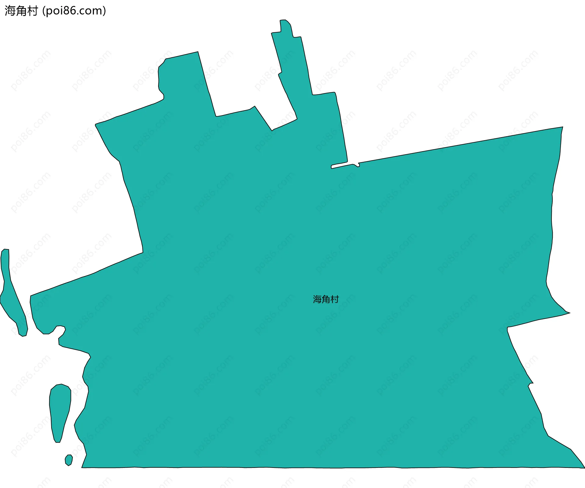 海角村边界地图