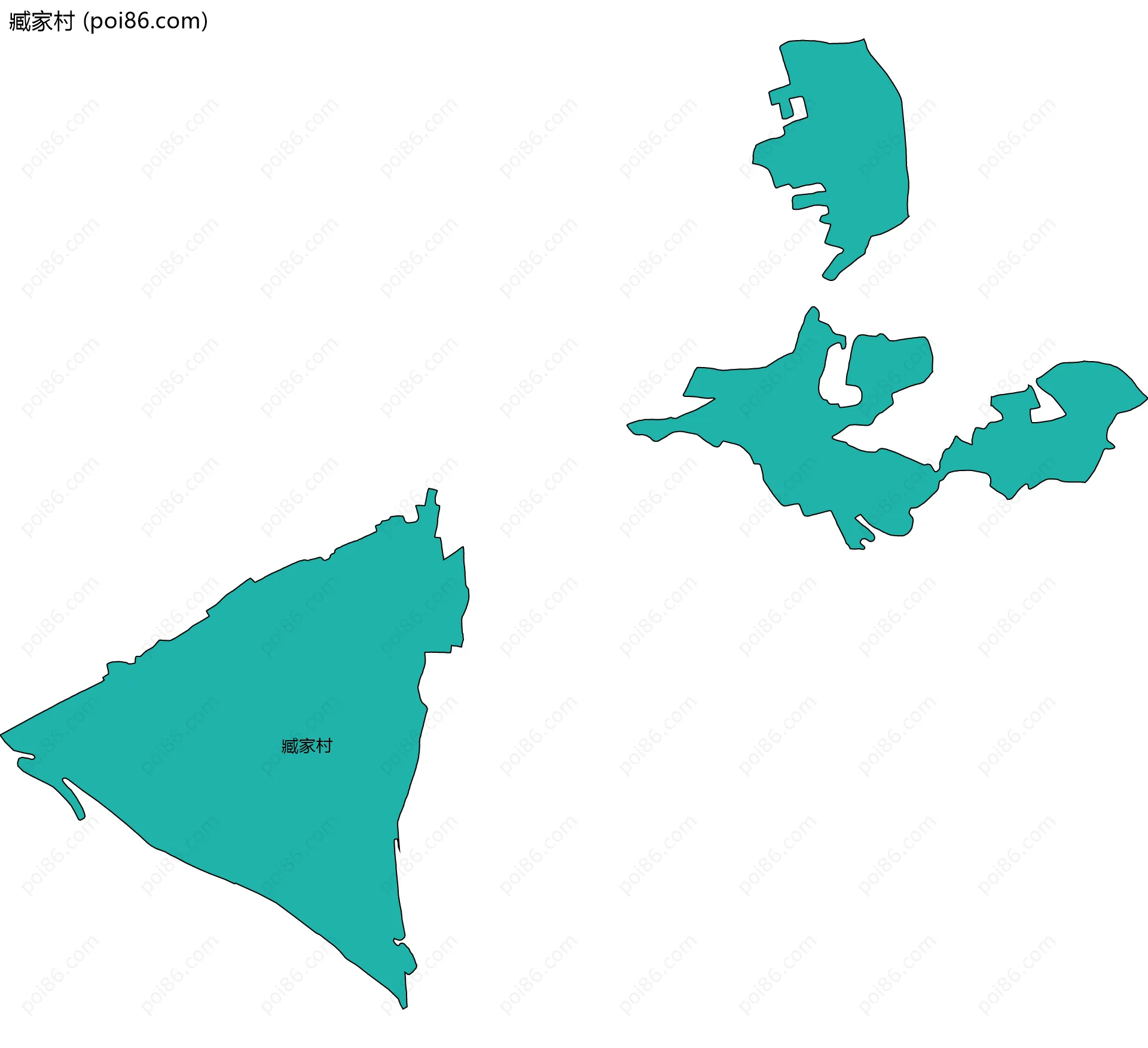 臧家村边界地图