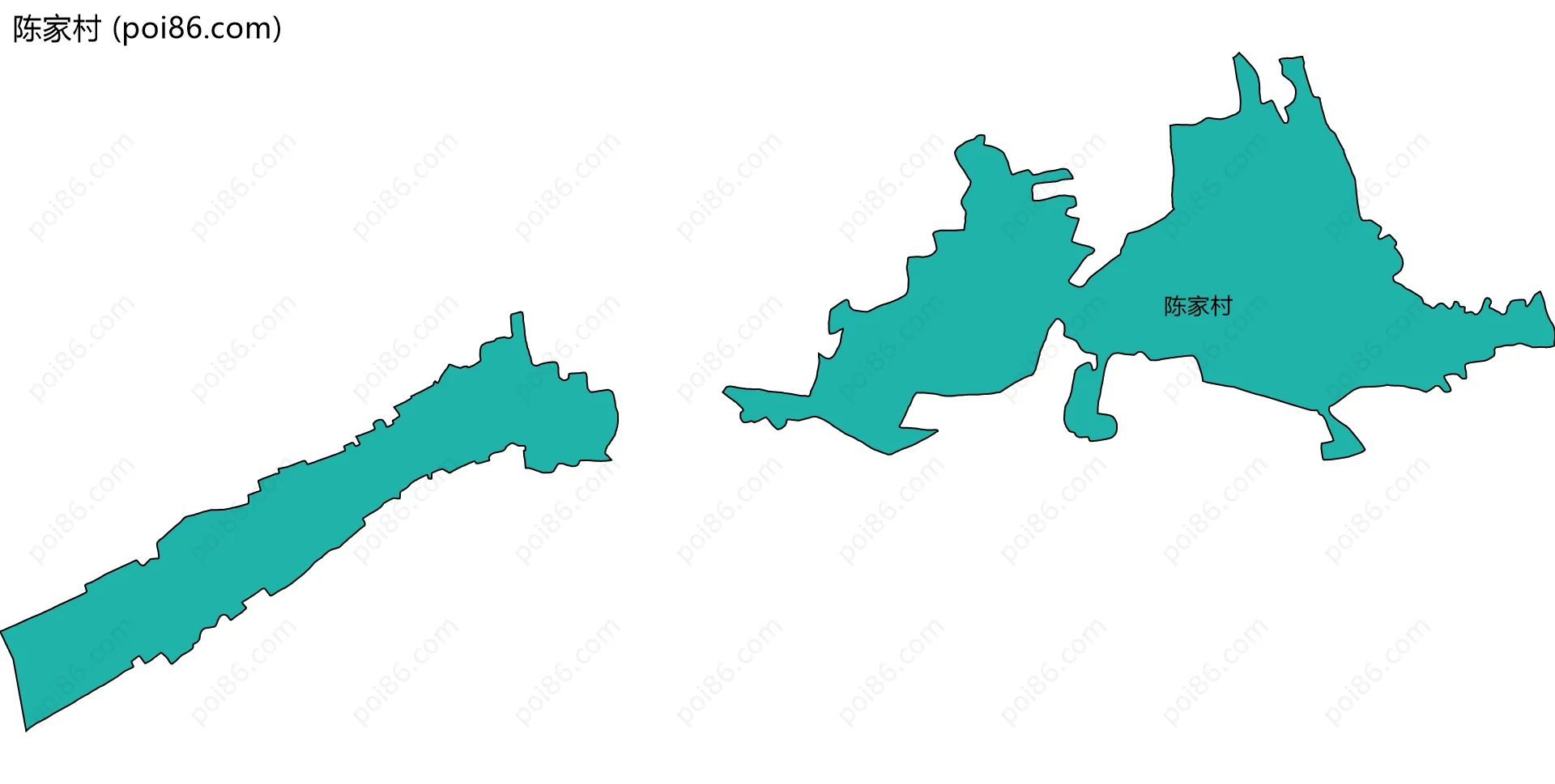 陈家村边界地图