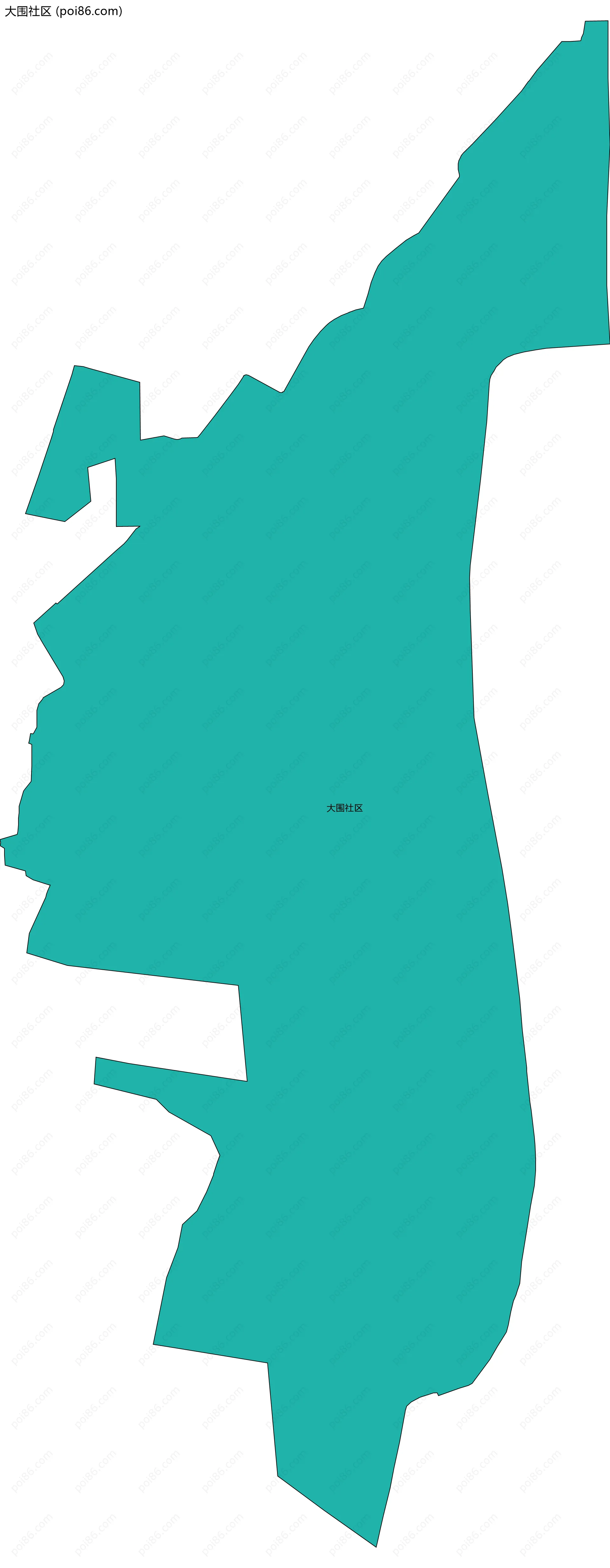 大围社区边界地图