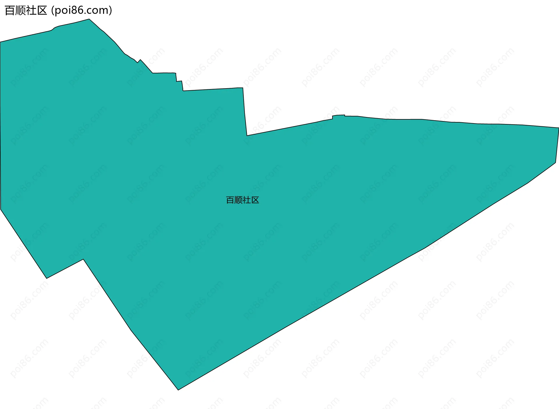 百顺社区边界地图