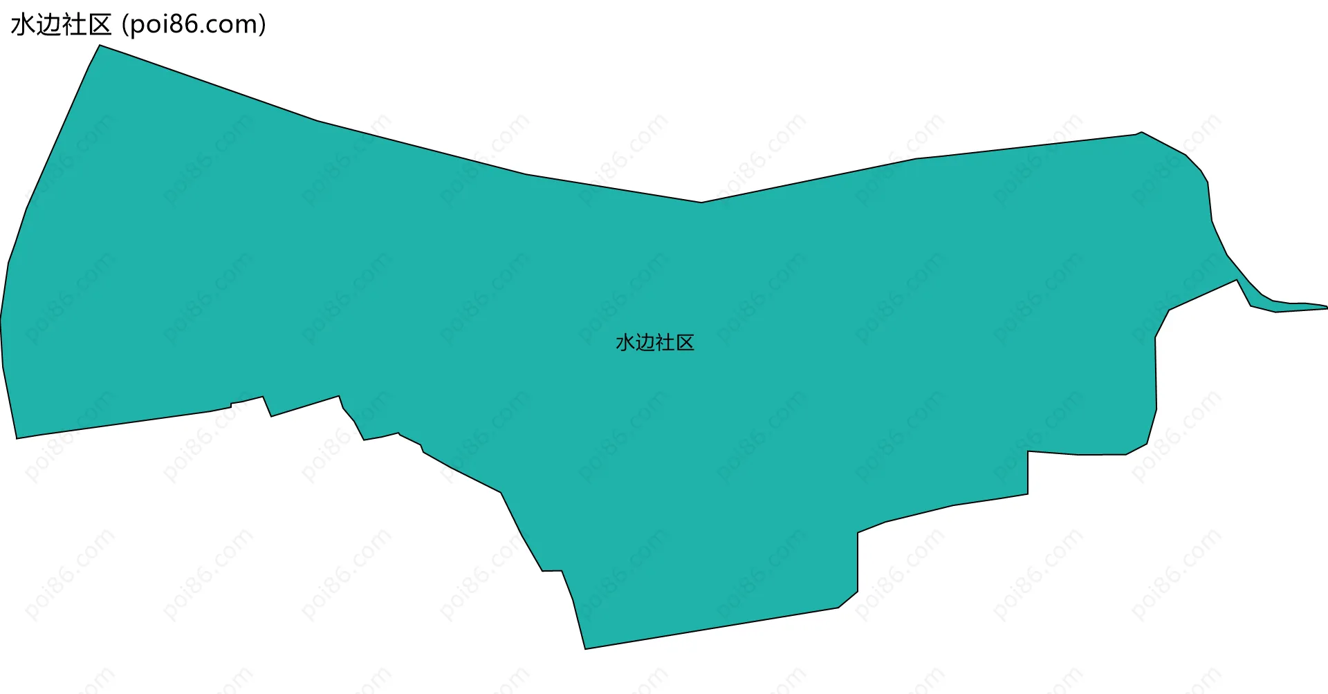 水边社区边界地图