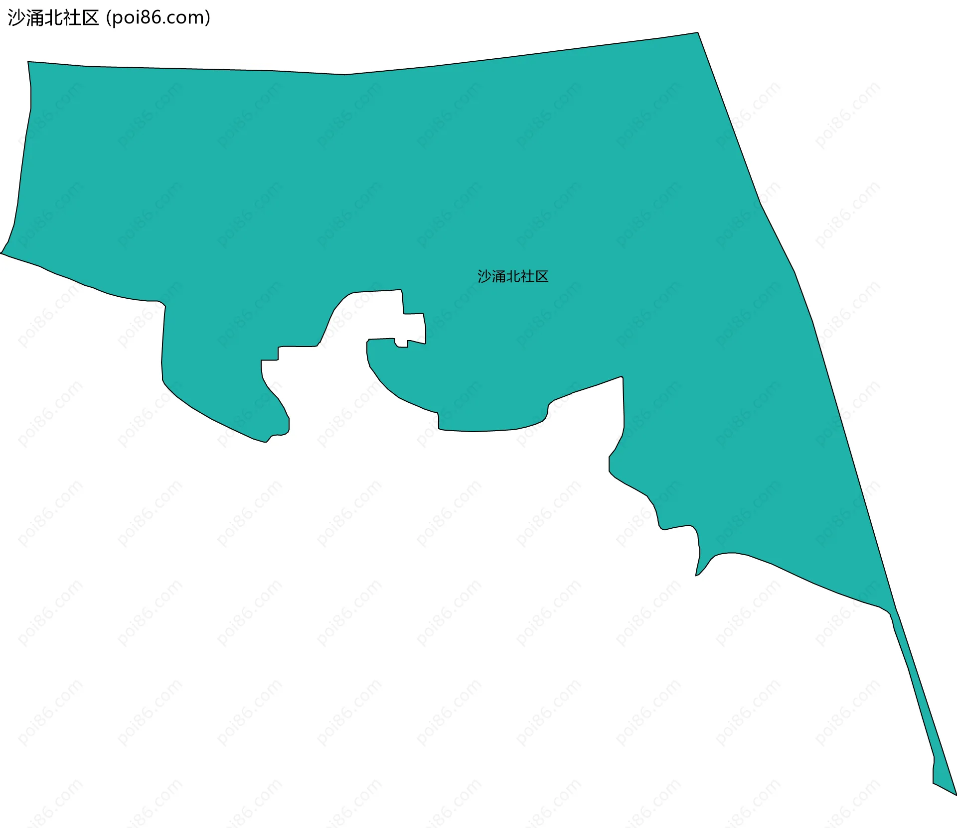 沙涌北社区边界地图