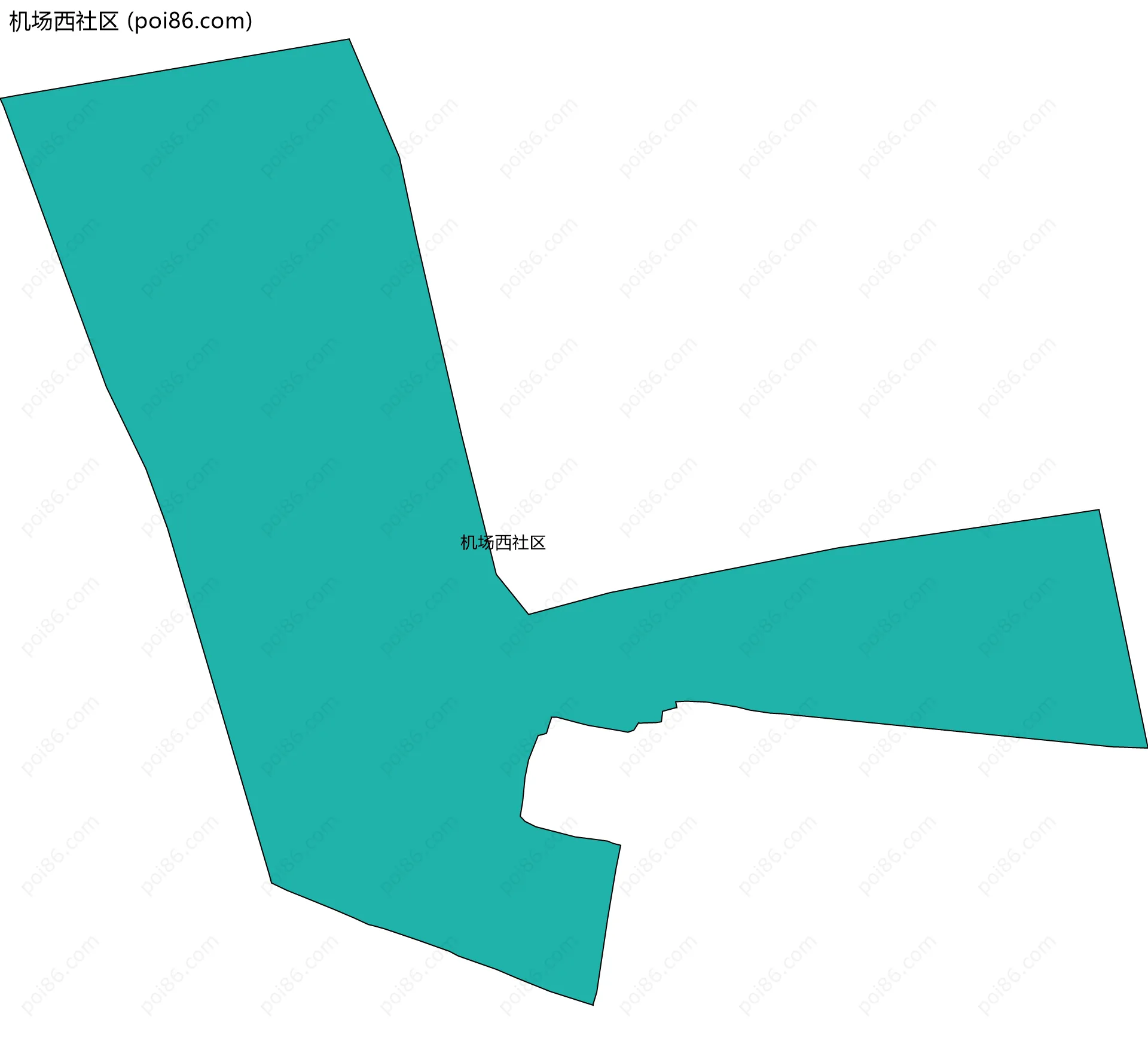 机场西社区边界地图