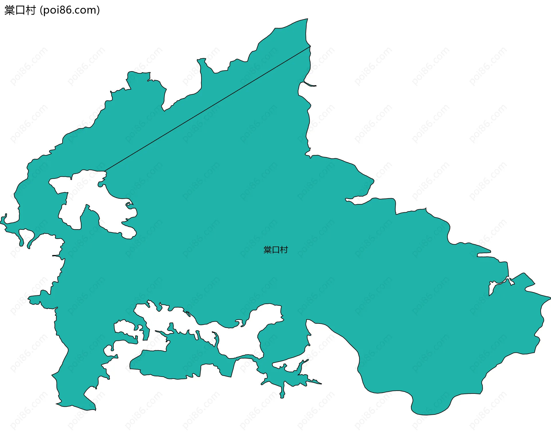 棠口村边界地图