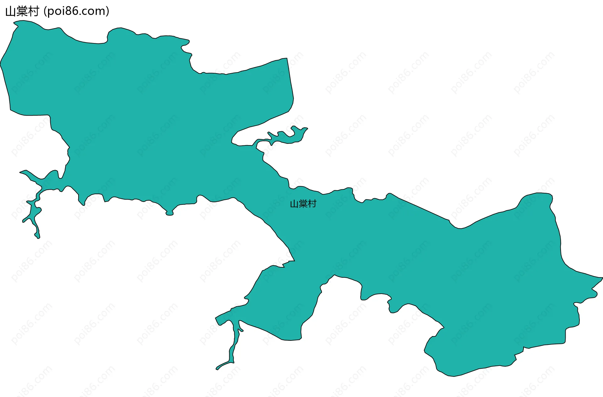 山棠村边界地图