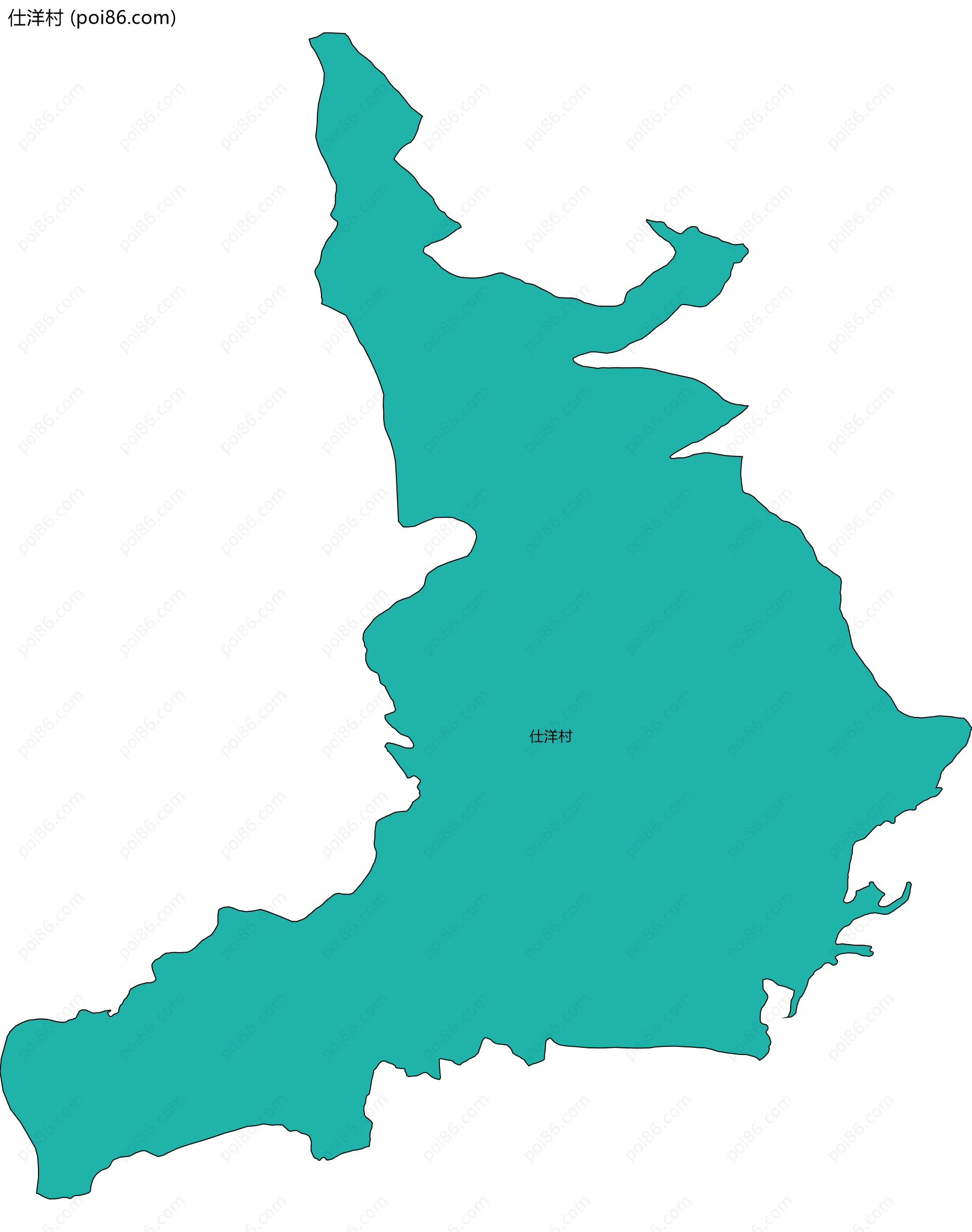 仕洋村边界地图