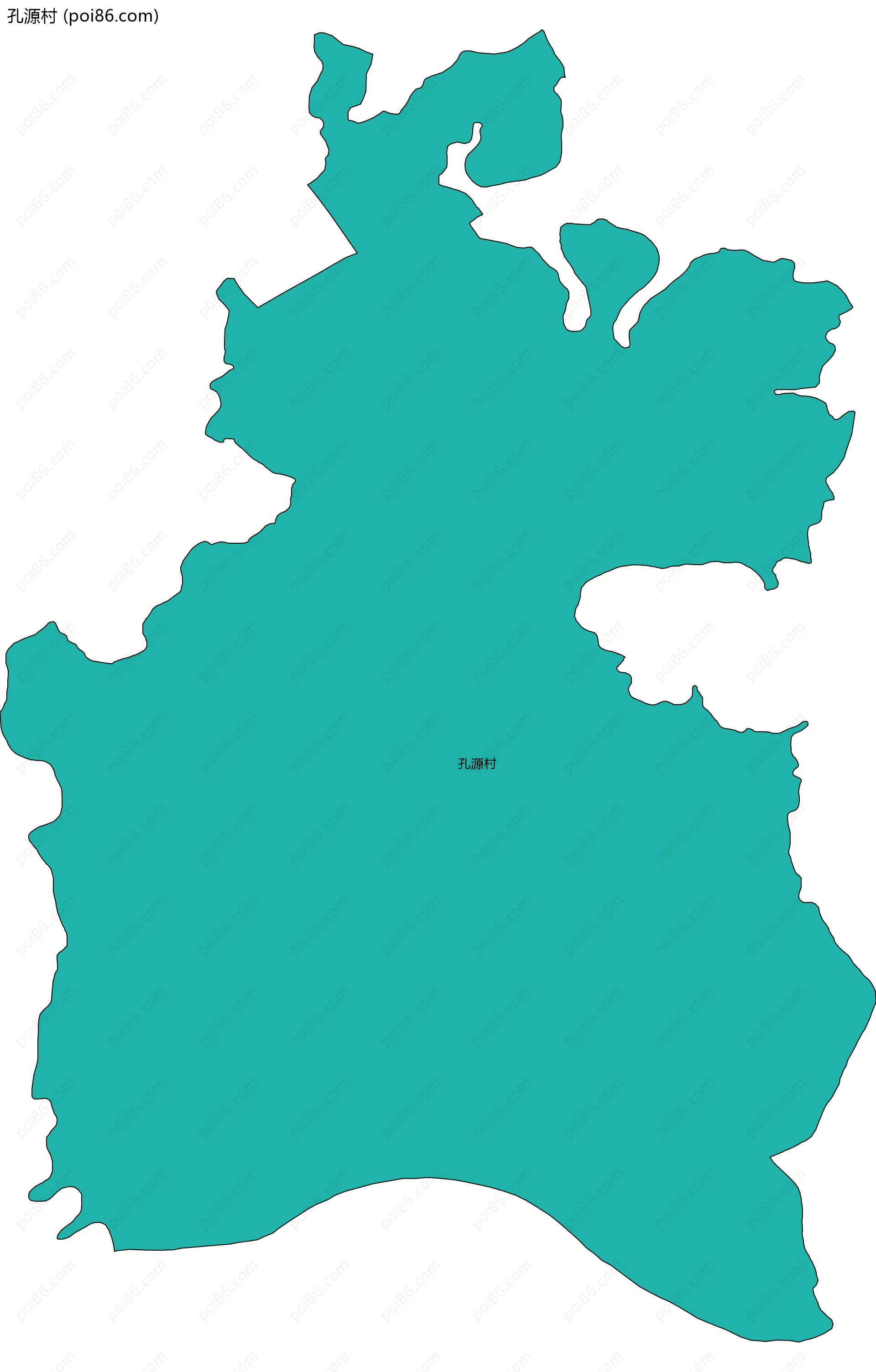 孔源村边界地图