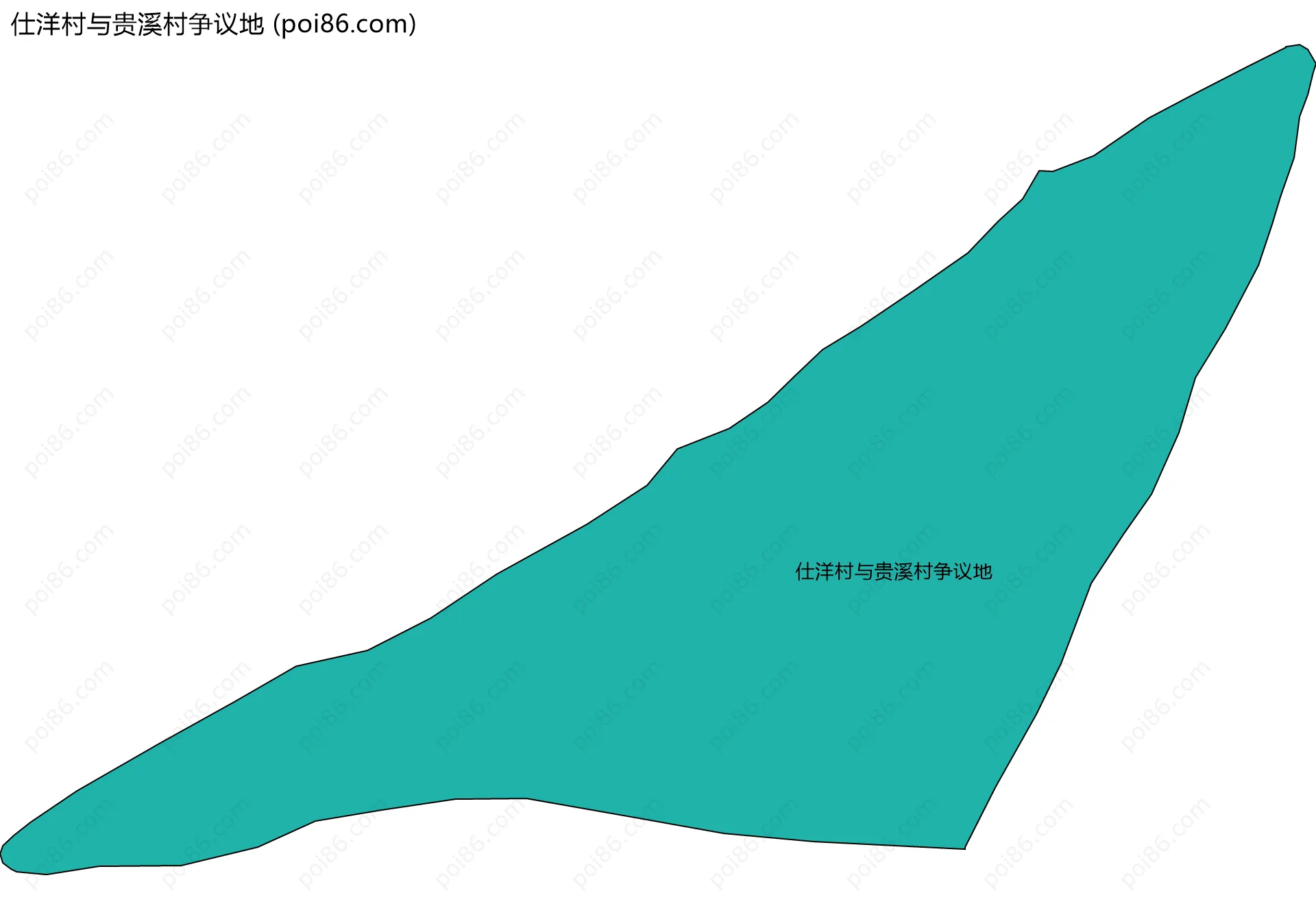 仕洋村与贵溪村争议地边界地图