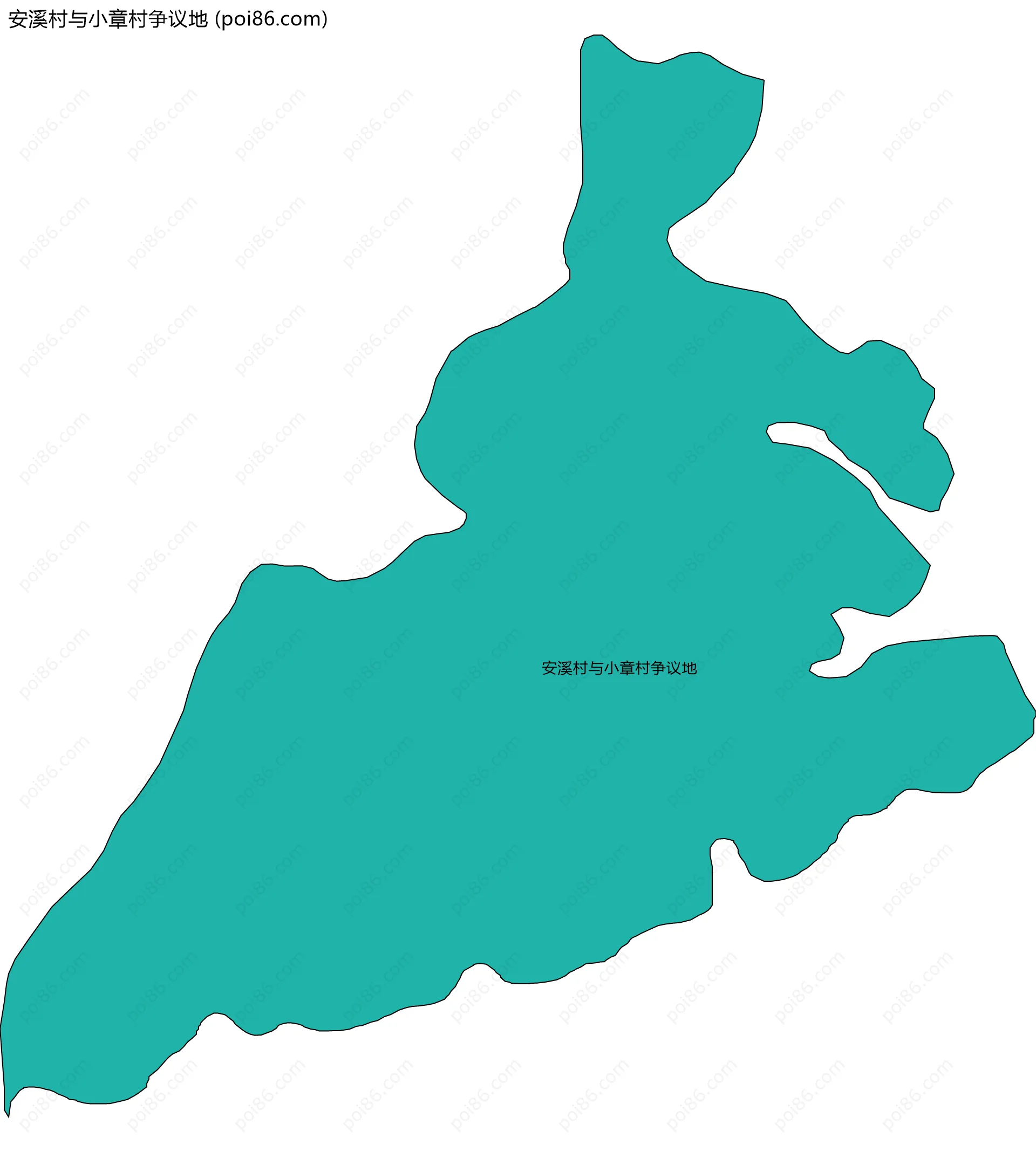 安溪村与小章村争议地边界地图