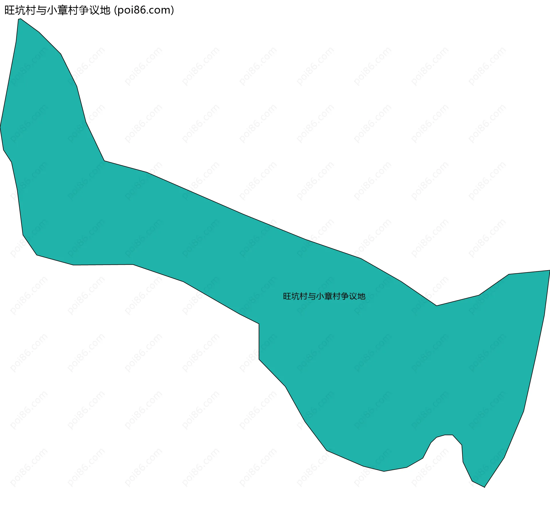 旺坑村与小章村争议地边界地图