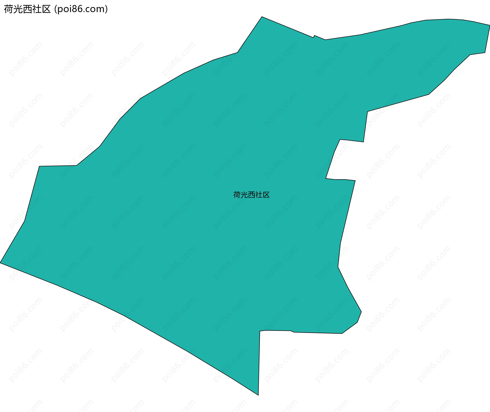 荷光西社区边界地图